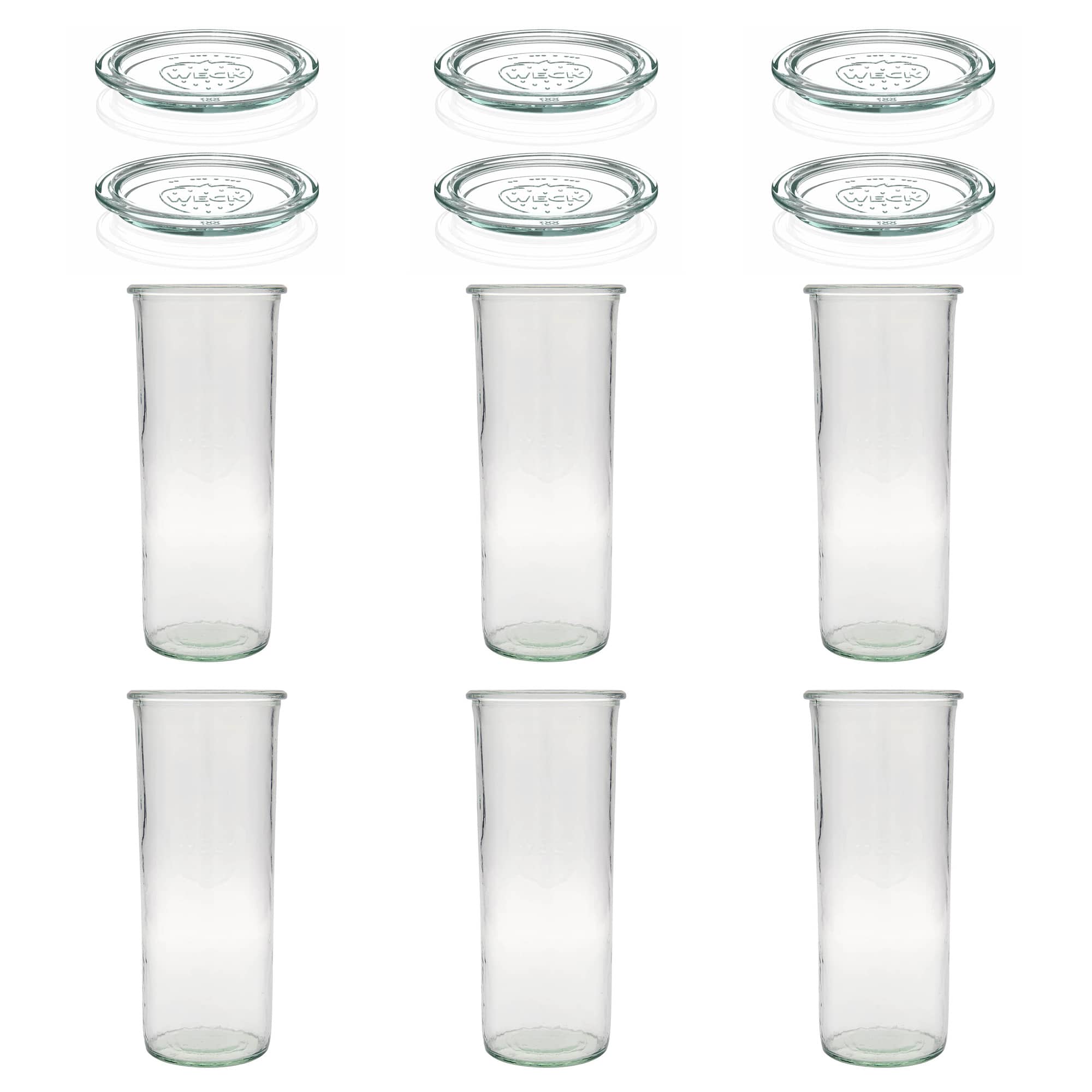 6x 1500 ml frasco WECK com tampa de vidro RR 100