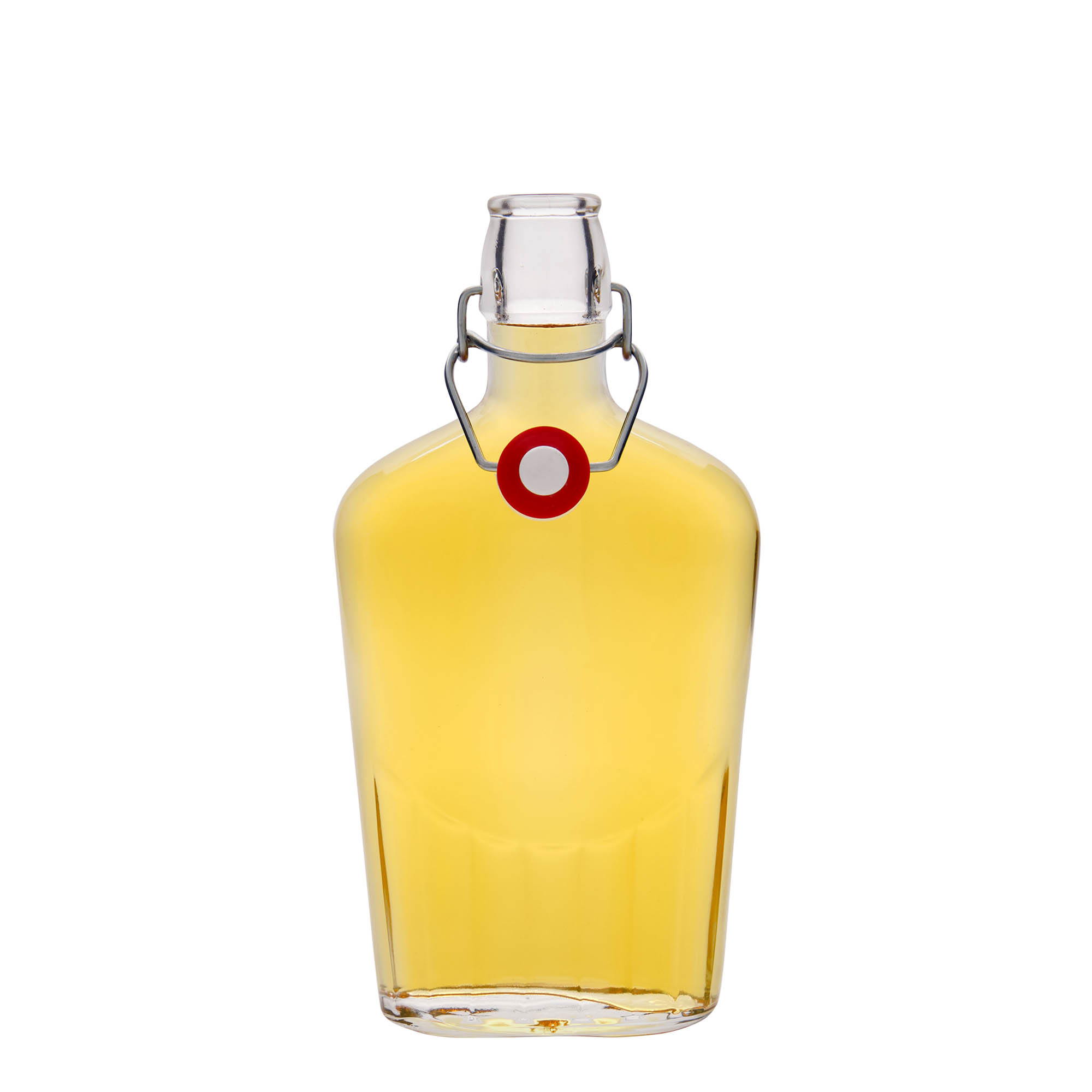 Garrafa de vidro de 500 ml 'Fiaschetta', oval, boca: fecho de alavanca Garrafa de vidro de 500 ml 'Fiaschetta', oval, boca: fecho de alavanca