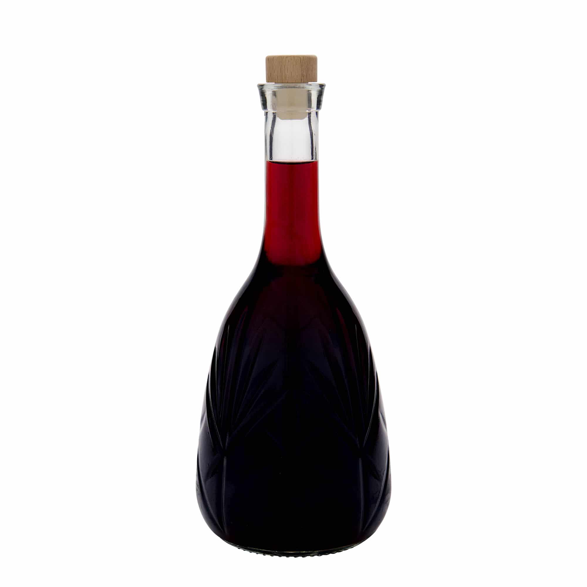 1000 ml Garrafa de vidro 'Reliefa', boca: Cortiça