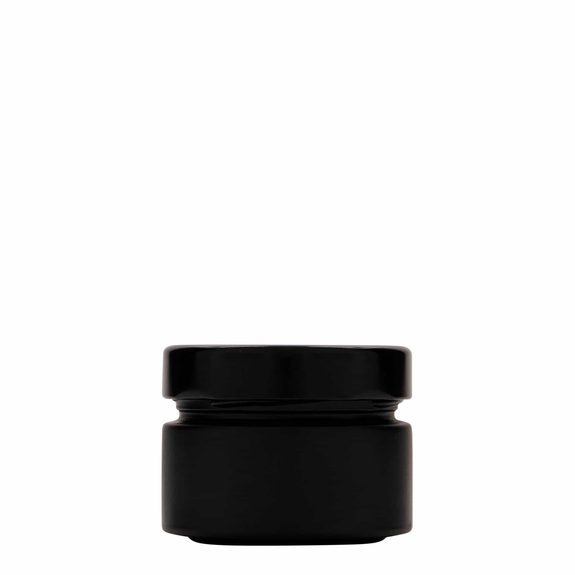 130 ml Frasco redondo 'Aurora', preto, Boca: Deep-Twist-Off (DTO 66)