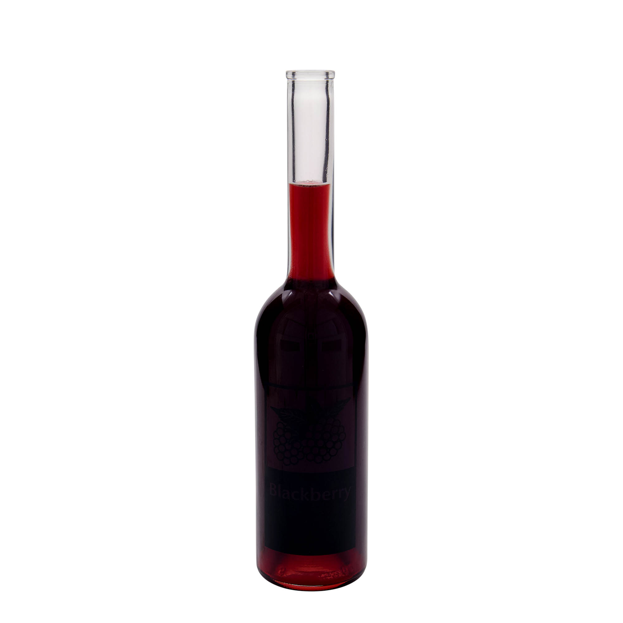 Garrafa de vidro de 500 ml 'Opera', motivo: Amora, bocal: Cortiça