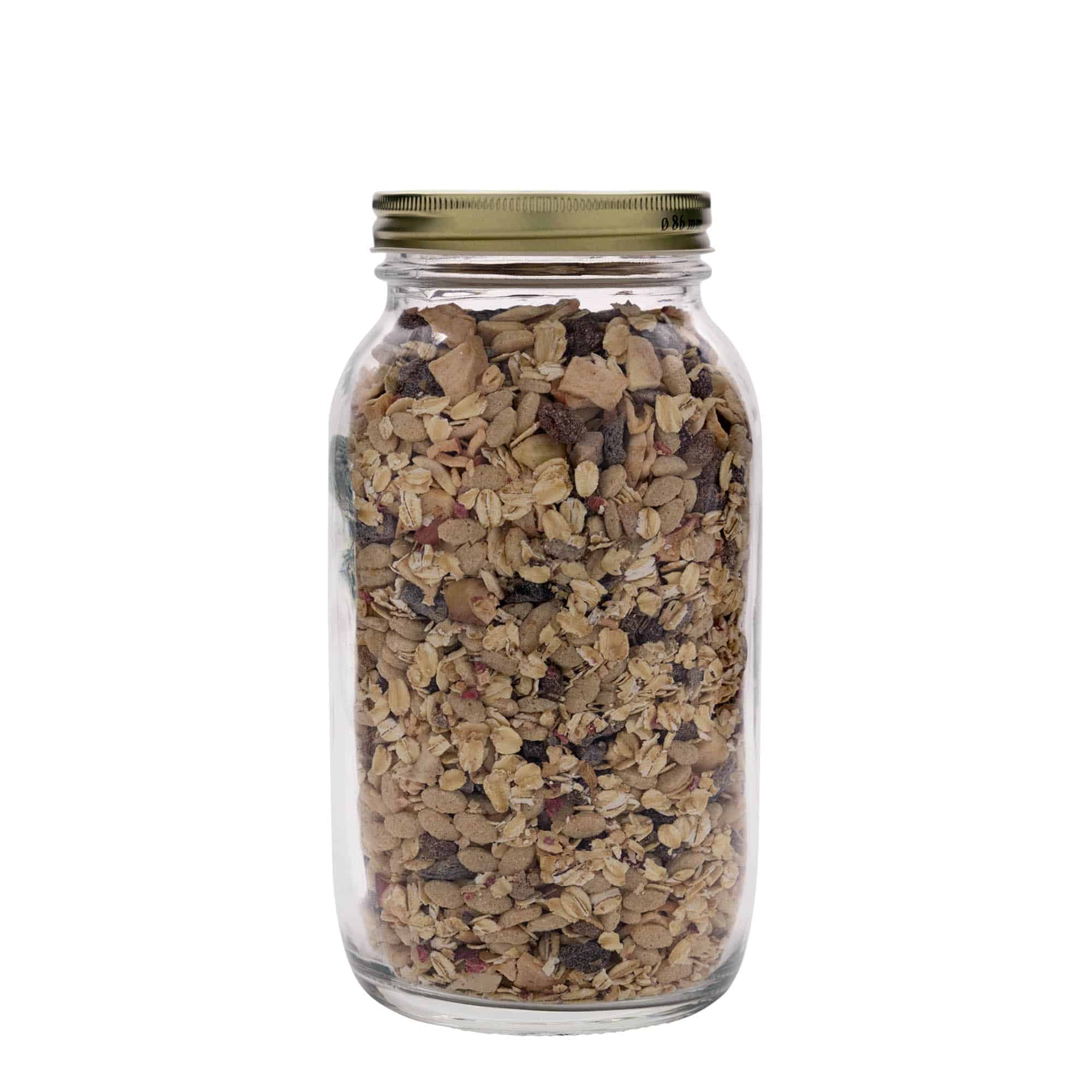 1.500 ml Frasco de vidro 'Quattro Stagioni', Boca: Tampa de rosca