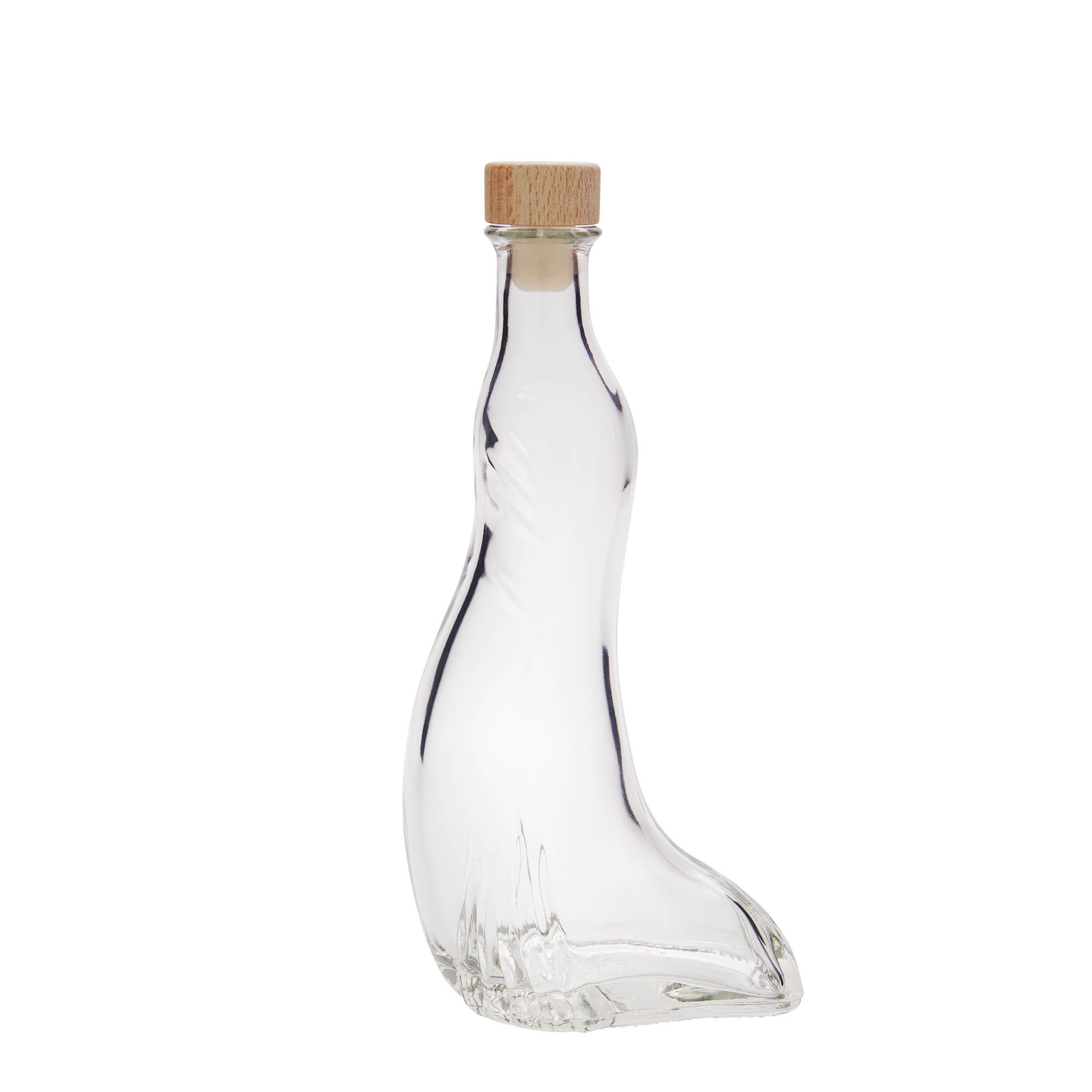 Frasco de vidro de 200 ml 'Foca', bocal: cortiça