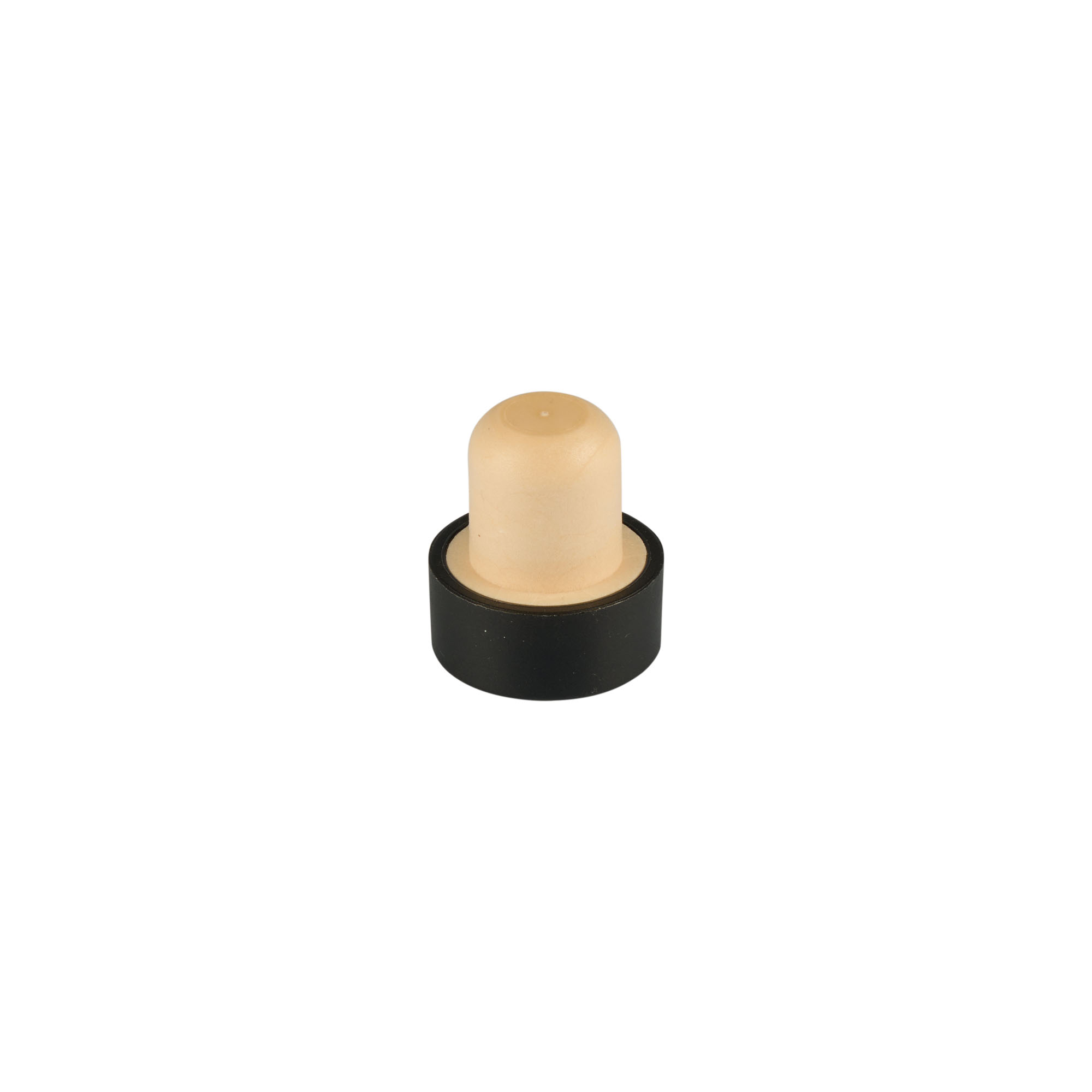Rolha com pega 11 mm, madeira, preta, para boca: cortiça Rolha com pega 11 mm, madeira, preta, para boca: cortiça