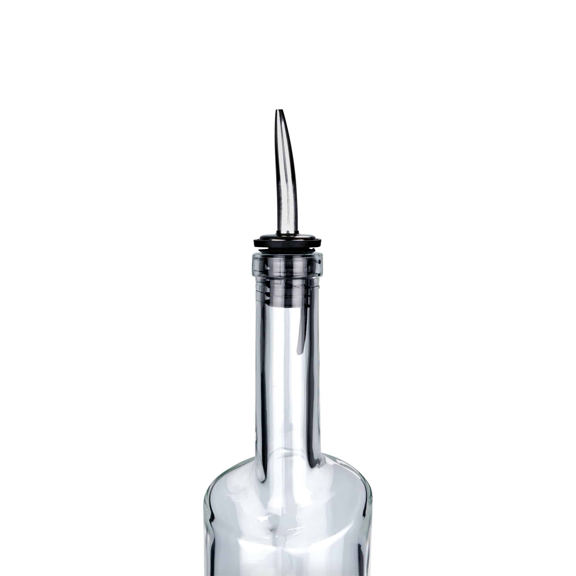 Bico vertedor Inox com colarinho aveludado, aço inoxidável, prateado