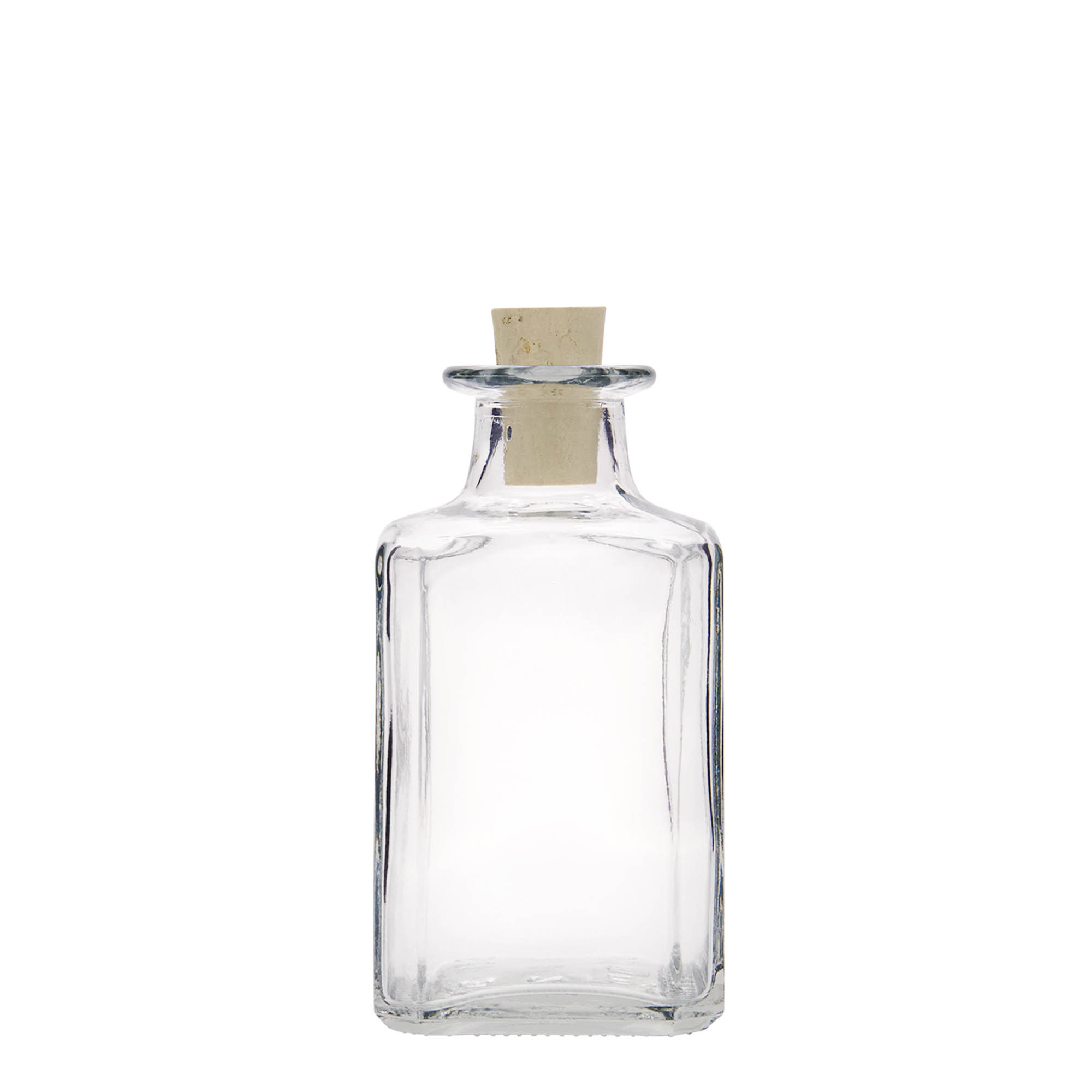 Garrafa de vidro de 250 ml 'Torben', quadrada, boca: rolha