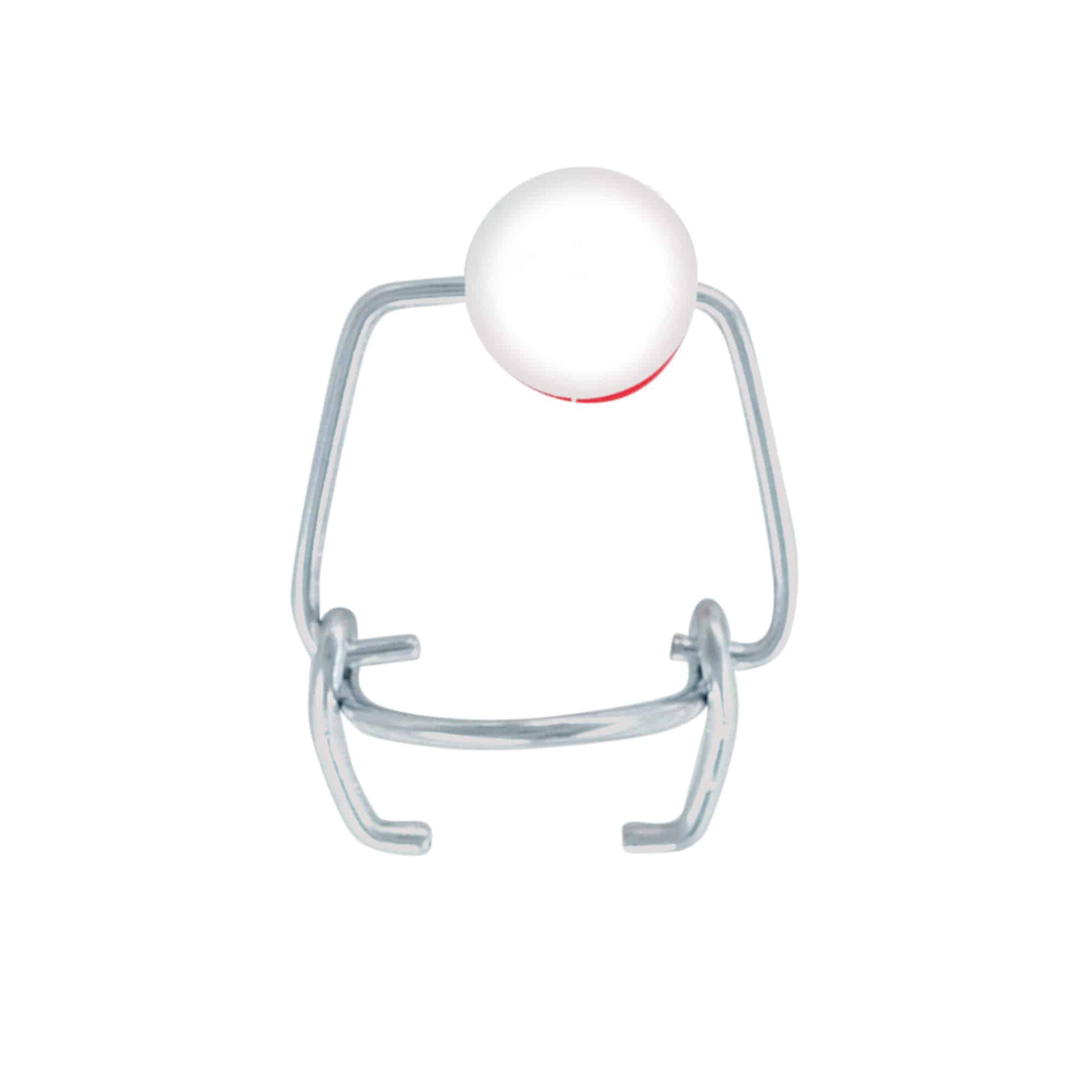 Fecho de pressão mini, plástico, vermelho-branco