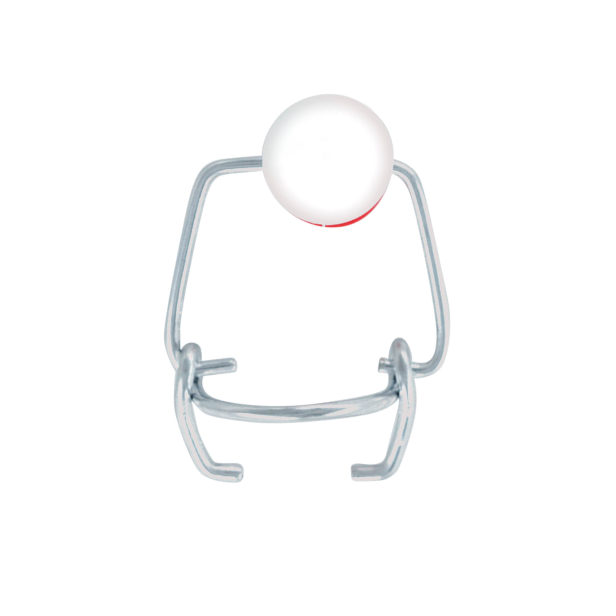 Fecho de pressão mini, plástico, vermelho-branco Fecho de pressão mini, plástico, vermelho-branco