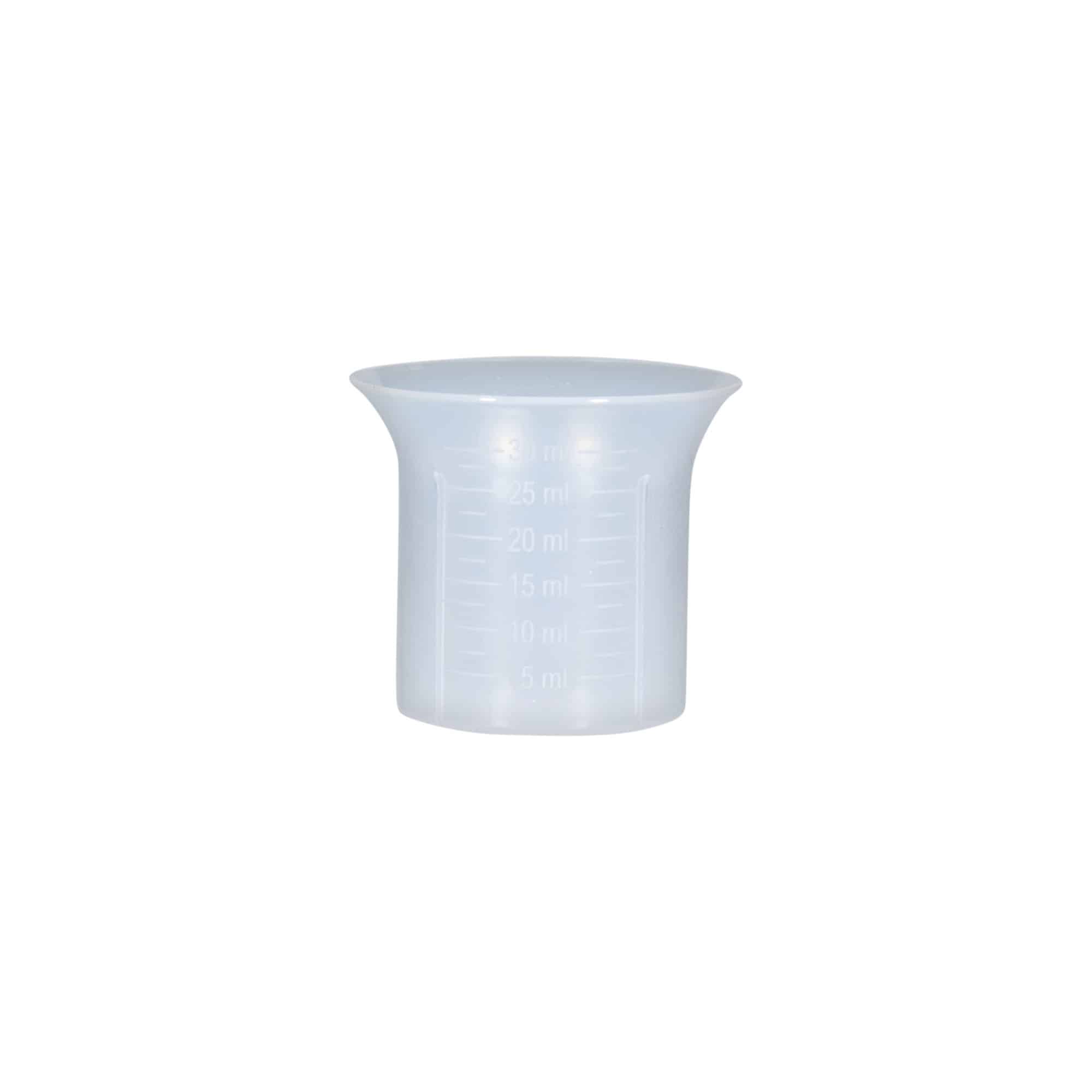 Copo medidor 5-30 ml, plástico PP