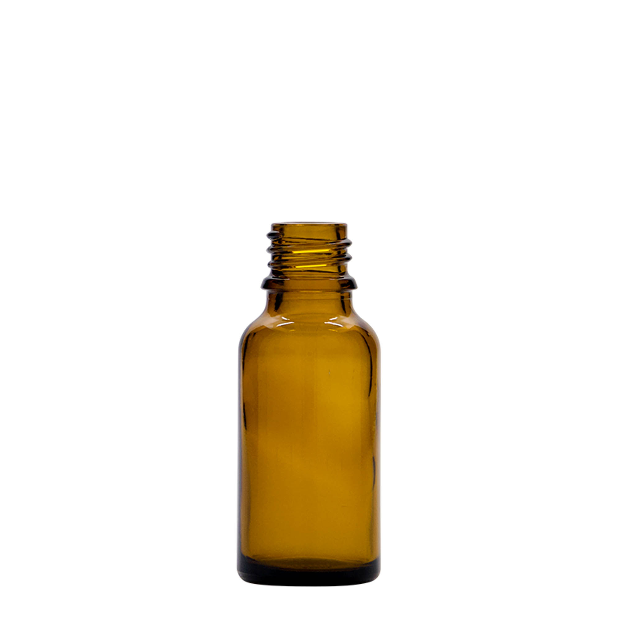 Frasco conta-gotas de 20 ml para medicamentos, vidro, castanho, bocal: DIN 18 Frasco conta-gotas de 20 ml para medicamentos, vidro, castanho, bocal: DIN 18