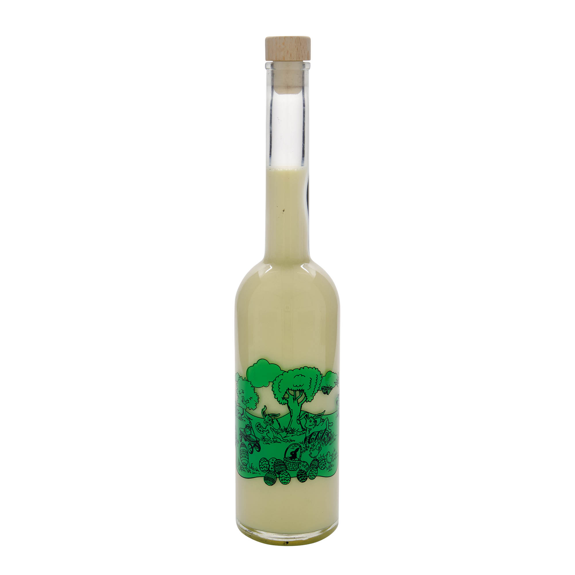Garrafa de vidro de 500 ml 'Opera', motivo: Feliz Páscoa, boca: cortiça Garrafa de vidro de 500 ml 'Opera', motivo: Feliz Páscoa, boca: cortiça