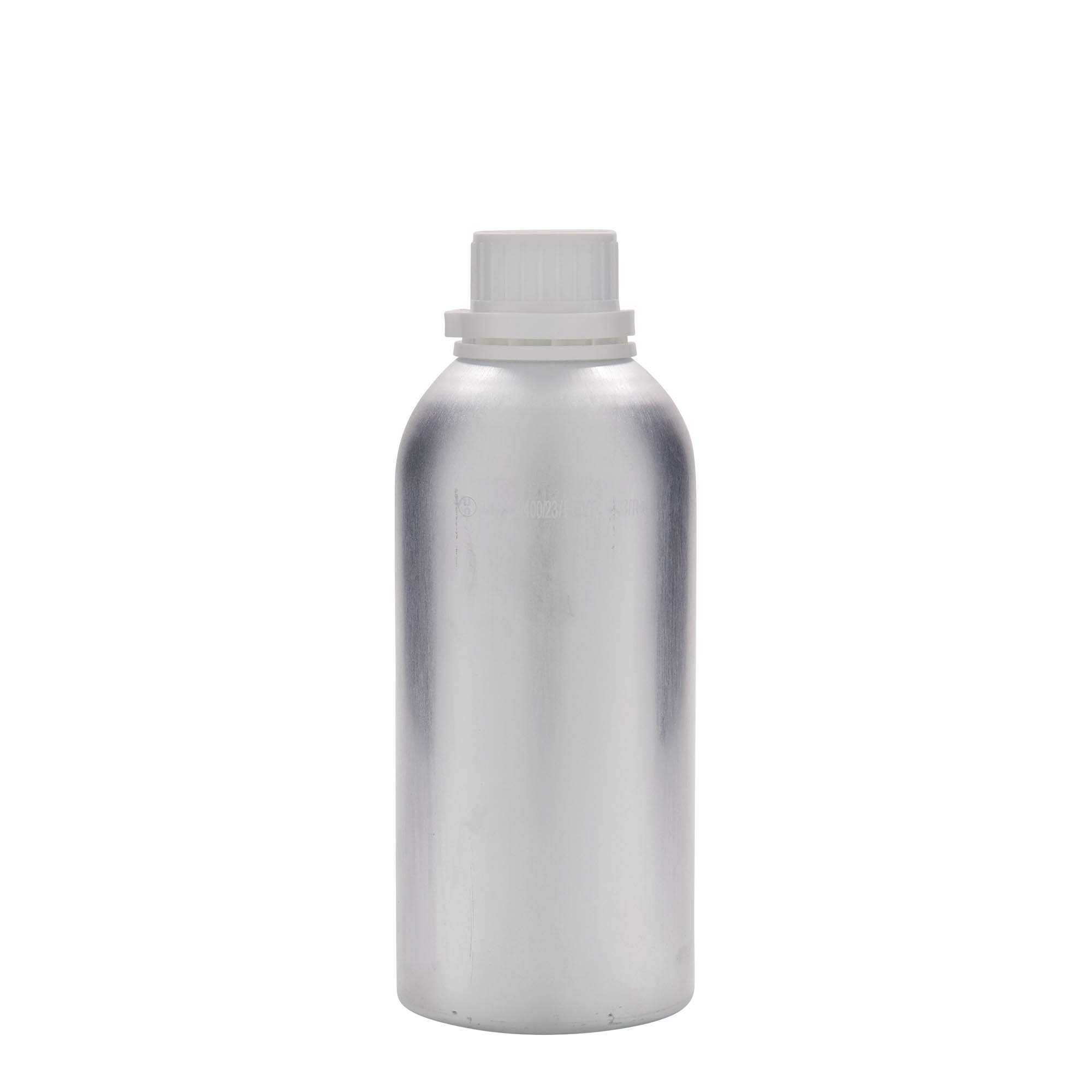 625 ml garrafa de alumínio, metal, prata, boca: DIN 32