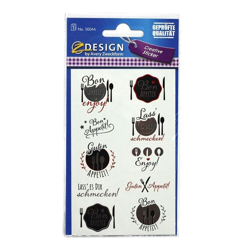 Autocolantes Zweckform 'Bom Apetite', papel, multicolor