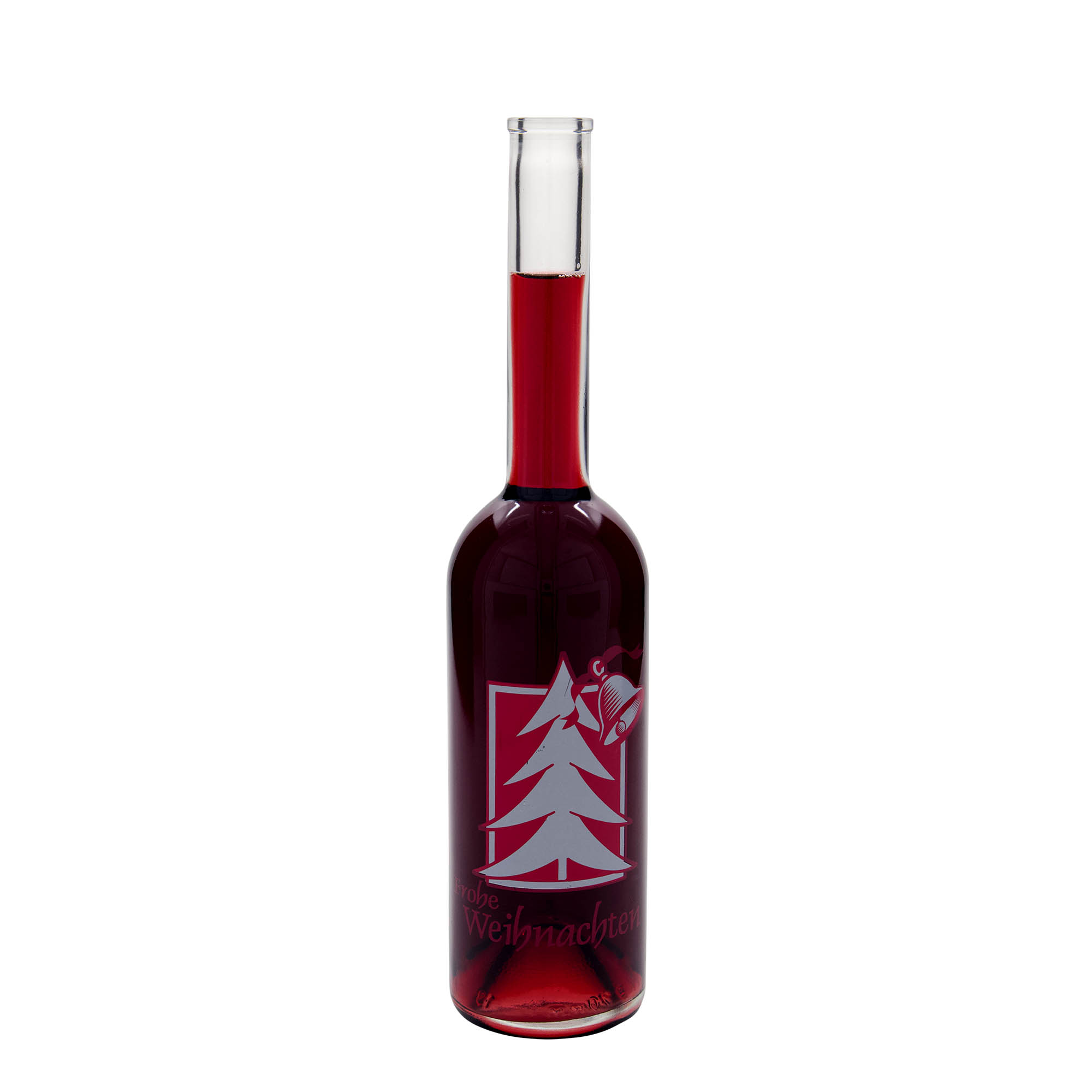 Garrafa de vidro de 500 ml 'Ópera', motivo: Cumprimento de Natal, boca: cortiça