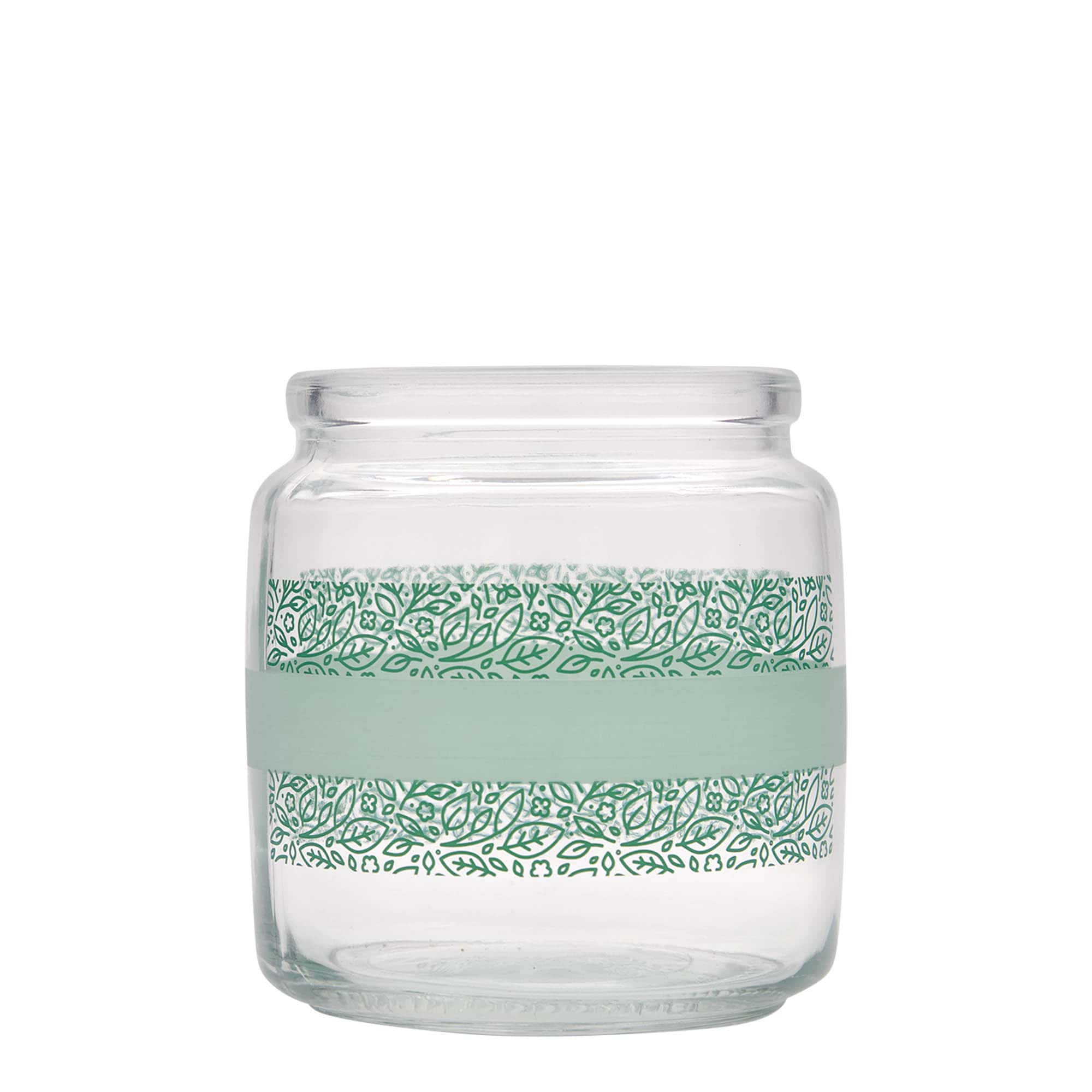 750 ml frasco de vidro com rolha 'Giara', motivo: Naturalmente verde, boca: rolha 750 ml frasco de vidro com rolha 'Giara', motivo: Naturalmente verde, boca: rolha