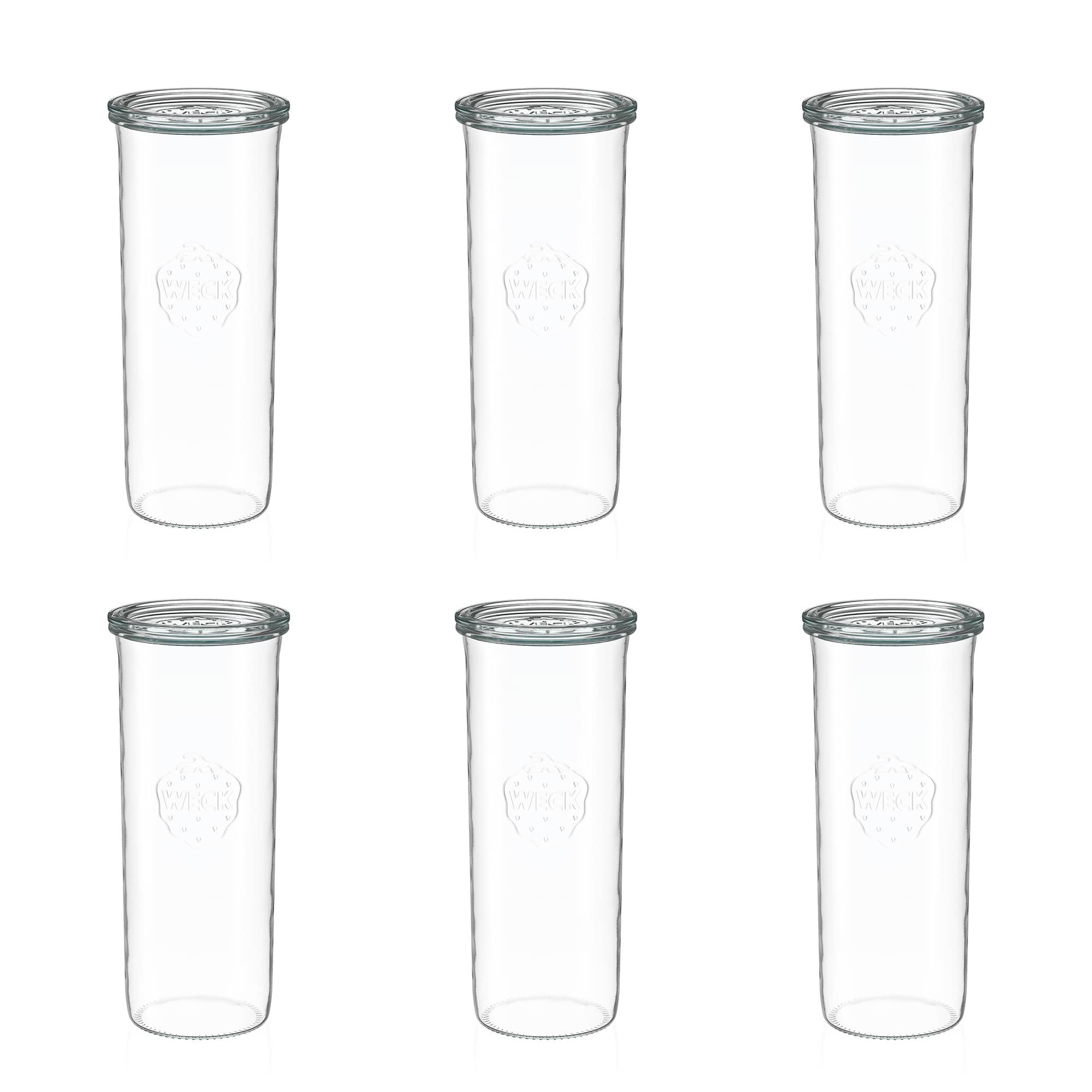 6x 1500 ml frasco WECK com tampa de vidro RR 100