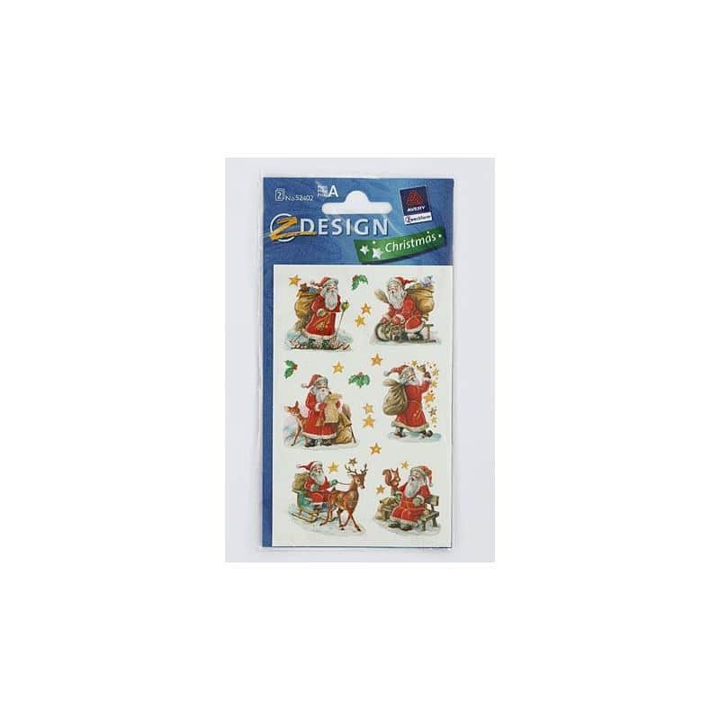 Autocolantes com formas 'Papai Noel', papel, várias cores Autocolantes com formas 'Papai Noel', papel, várias cores