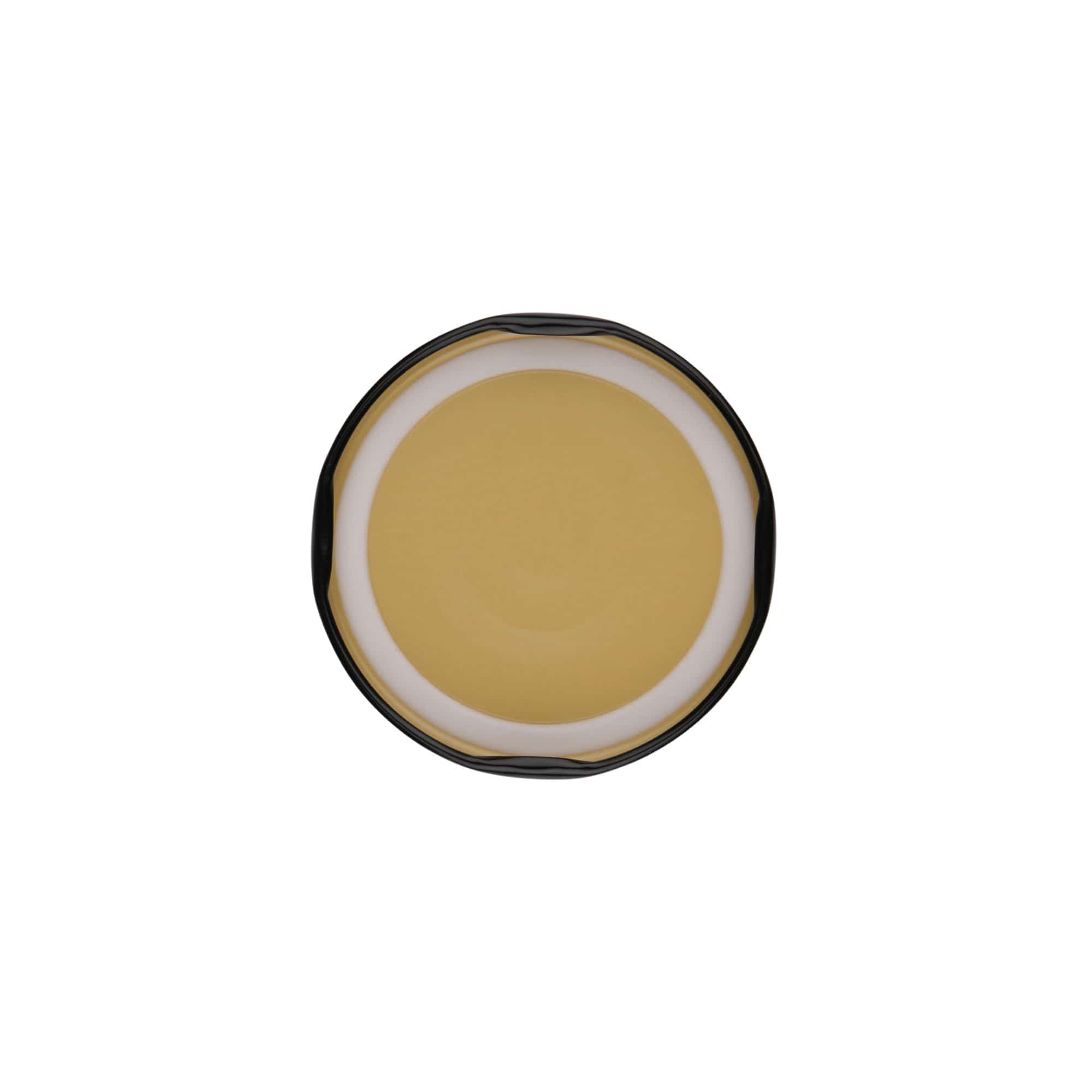 Tampa Twist-Off, chapa branca, preta, para bocal: TO 63