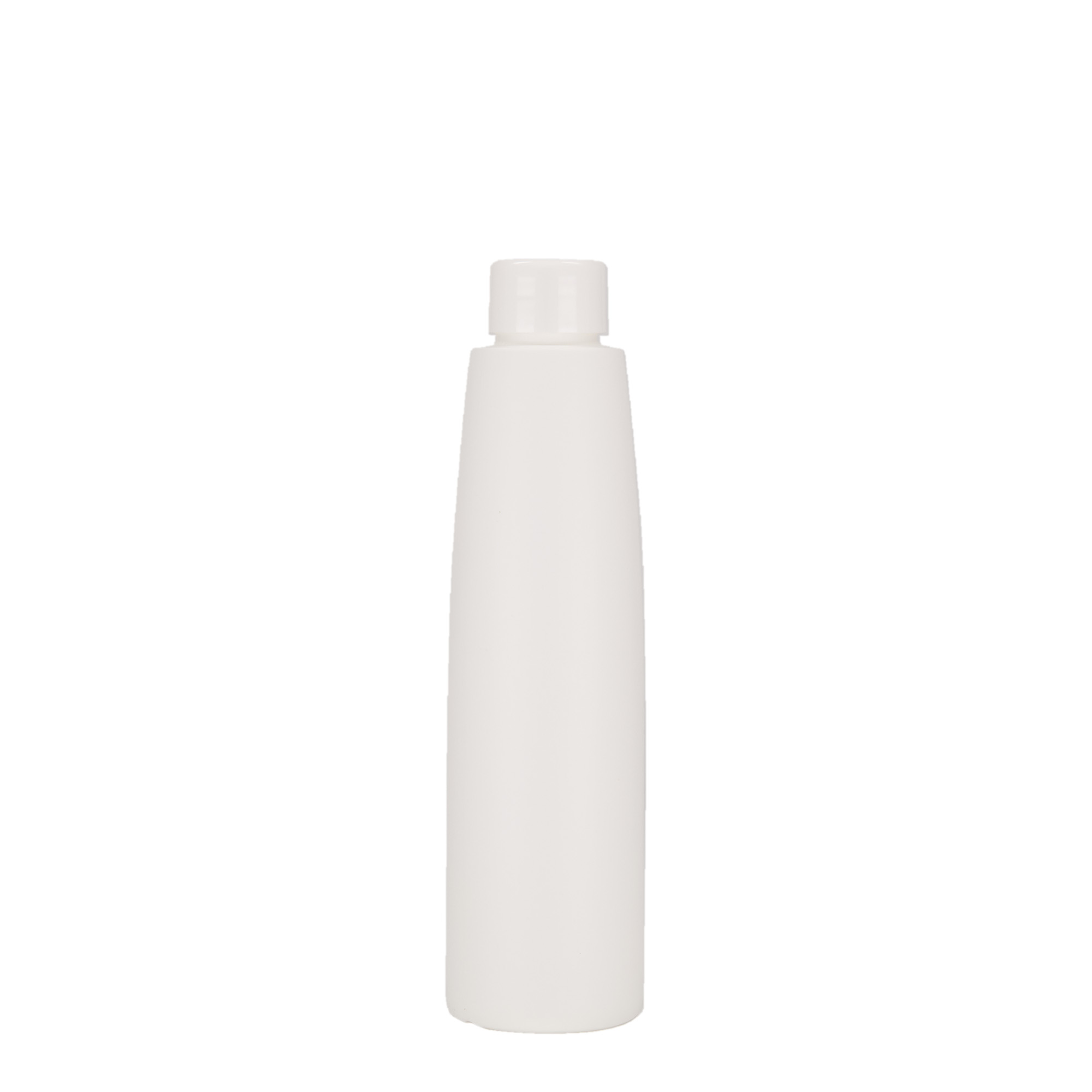 Frasco de plástico 200 ml 'Donald', HDPE, branco, bocal: 24/410 Frasco de plástico 200 ml 'Donald', HDPE, branco, bocal: 24/410