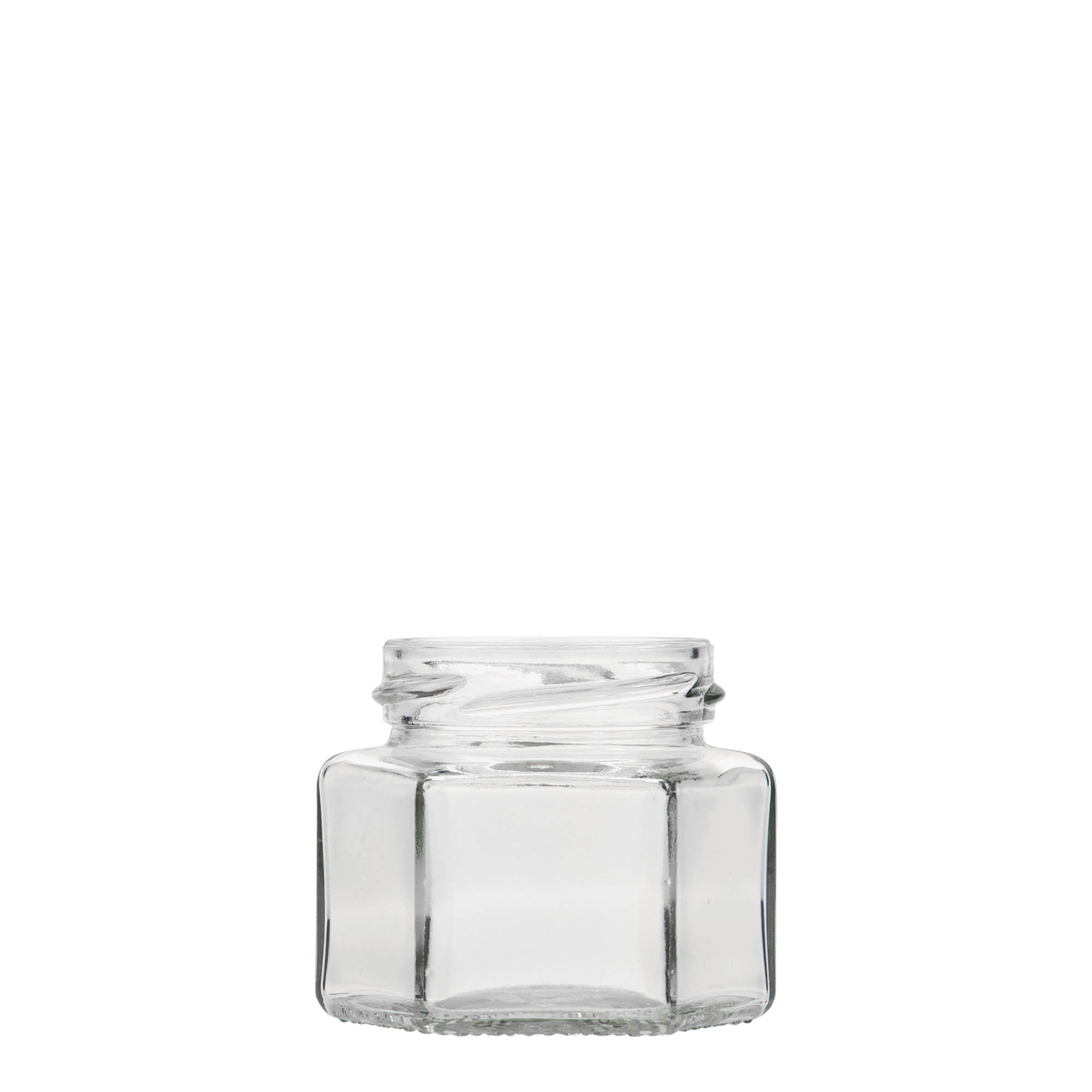 106 ml frasco hexagonal, boca: Twist-Off (TO 53) 106 ml frasco hexagonal, boca: Twist-Off (TO 53)