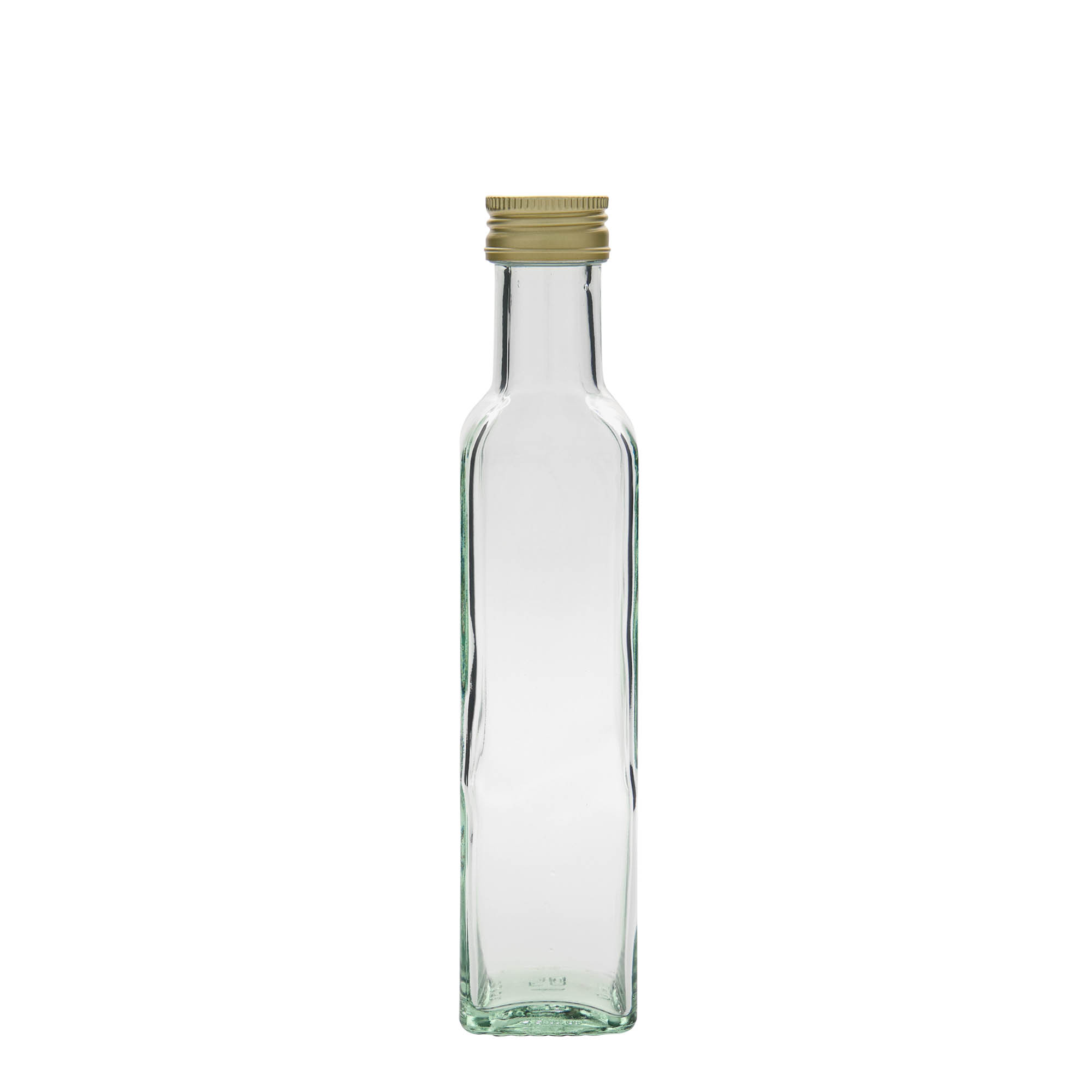 Garrafa de vidro de 250 ml 'Marasca', quadrada, boca: PP 31,5 Garrafa de vidro de 250 ml 'Marasca', quadrada, boca: PP 31,5