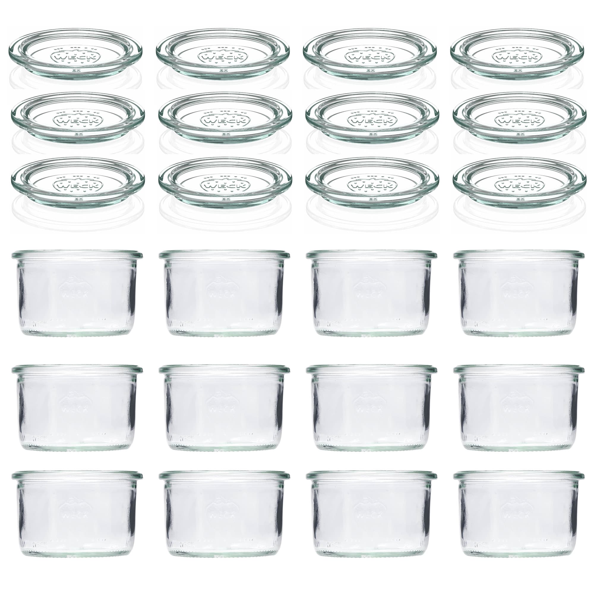 12x 200 ml frasco WECK com tampa de vidro RR 80