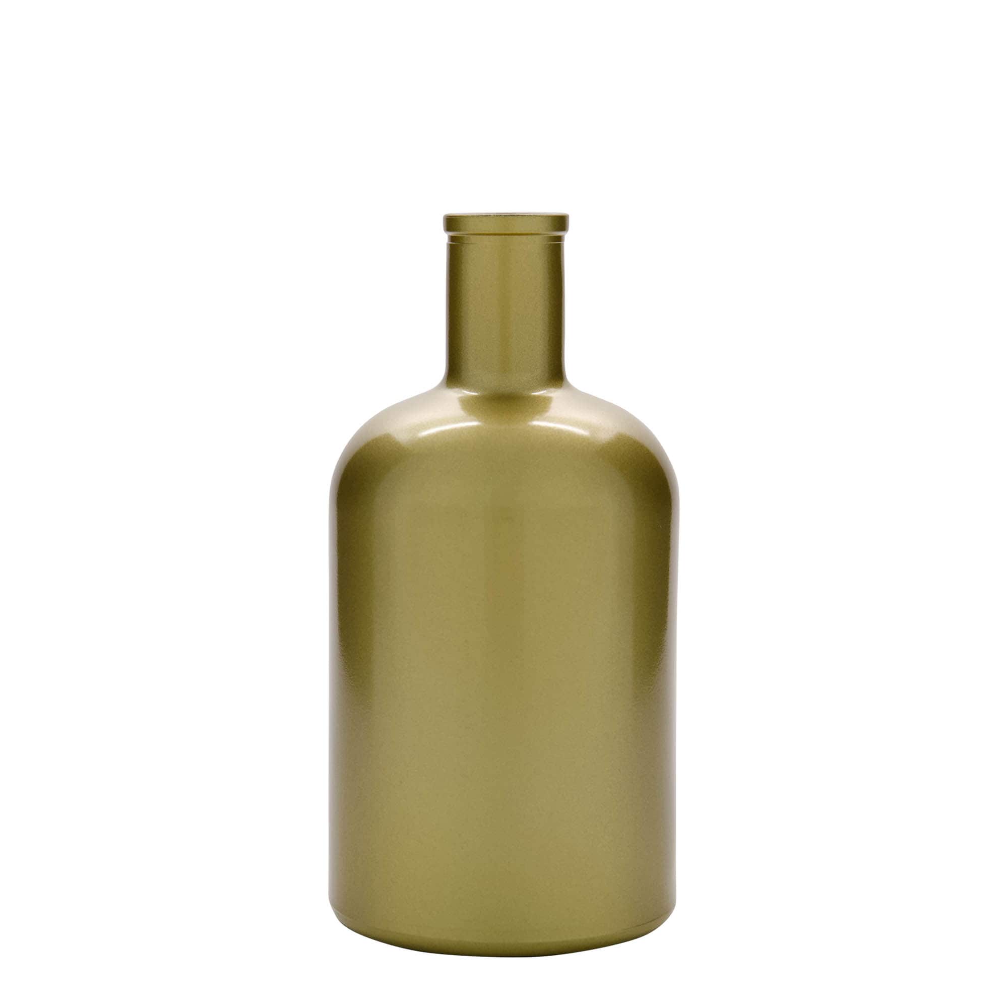 Garrafa de vidro de 700 ml 'Gerardino', dourada, Boca: Cortiça