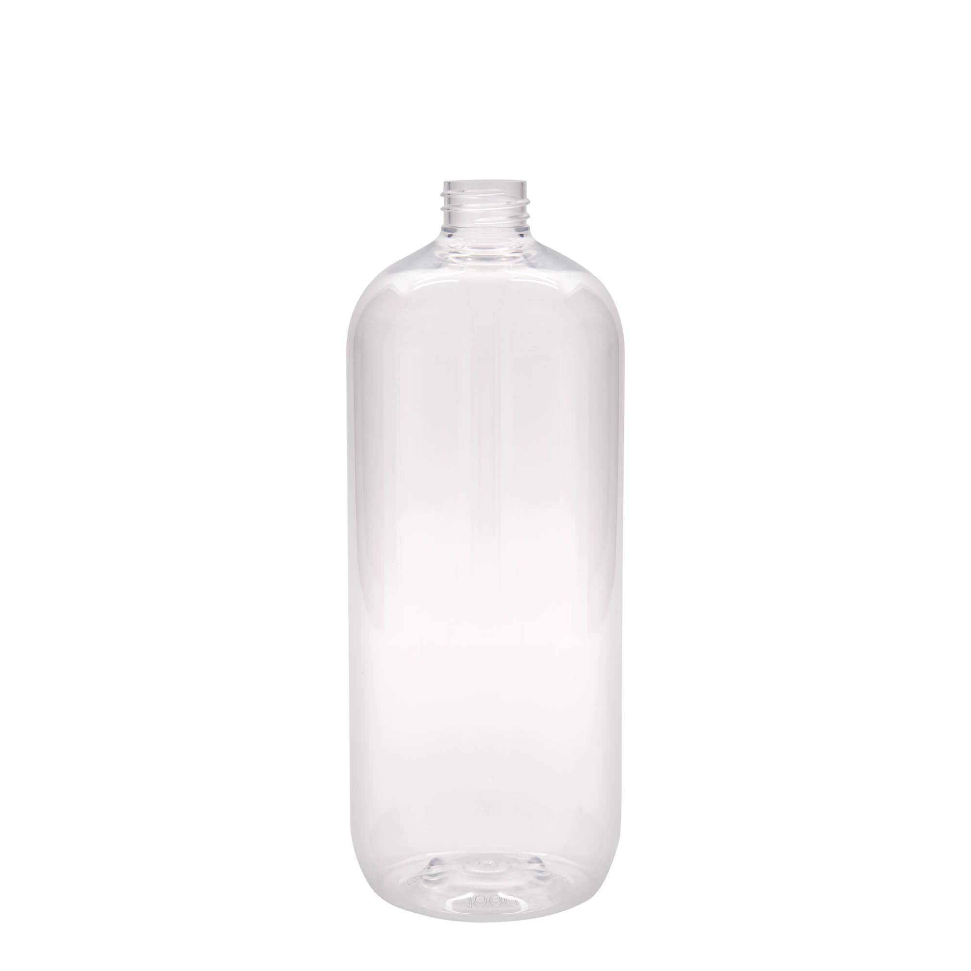 Garrafa PET de 1.000 ml 'Boston', plástico, boca: 28/410