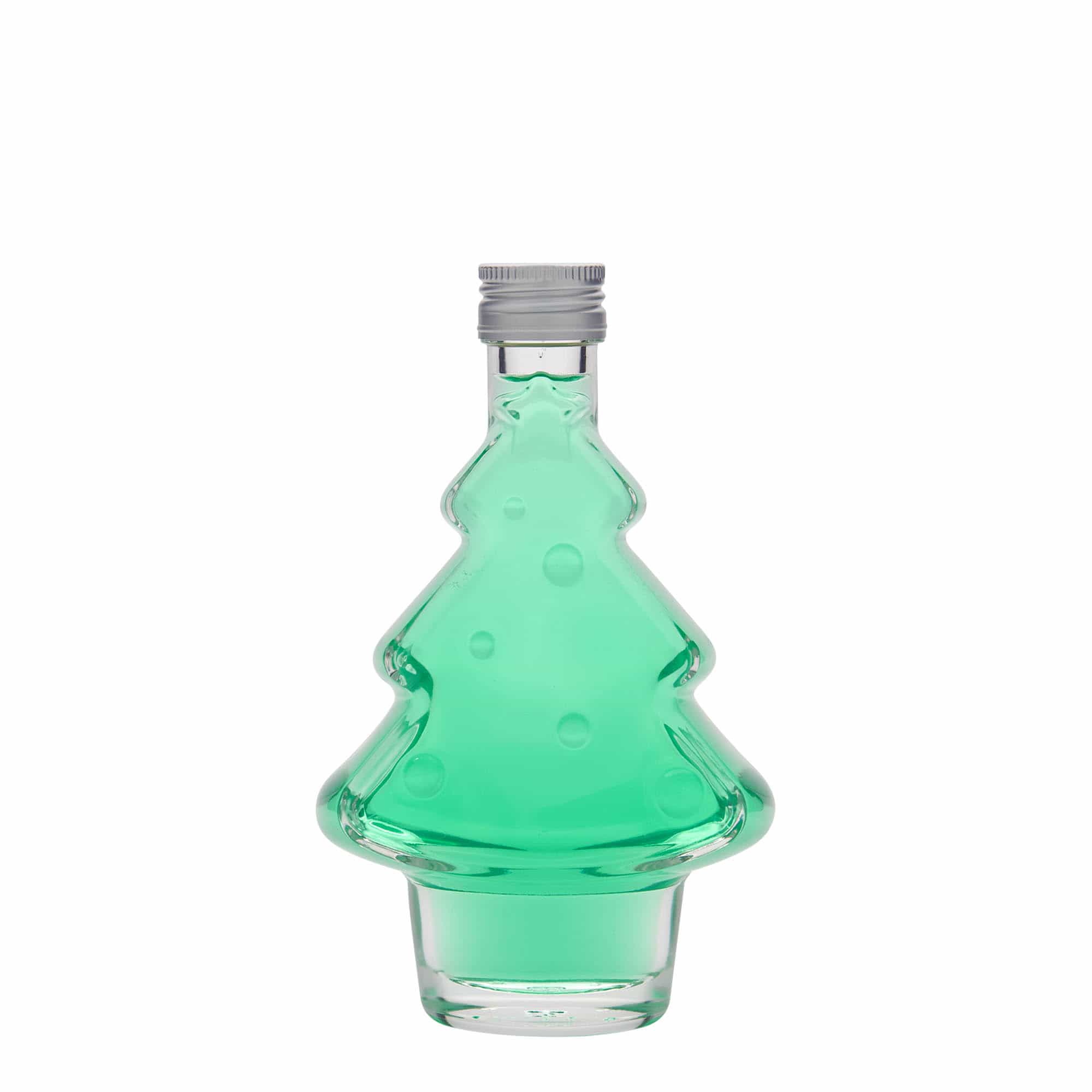 Frasco de vidro de 200 ml 'Árvore de Natal', boca: PP 28