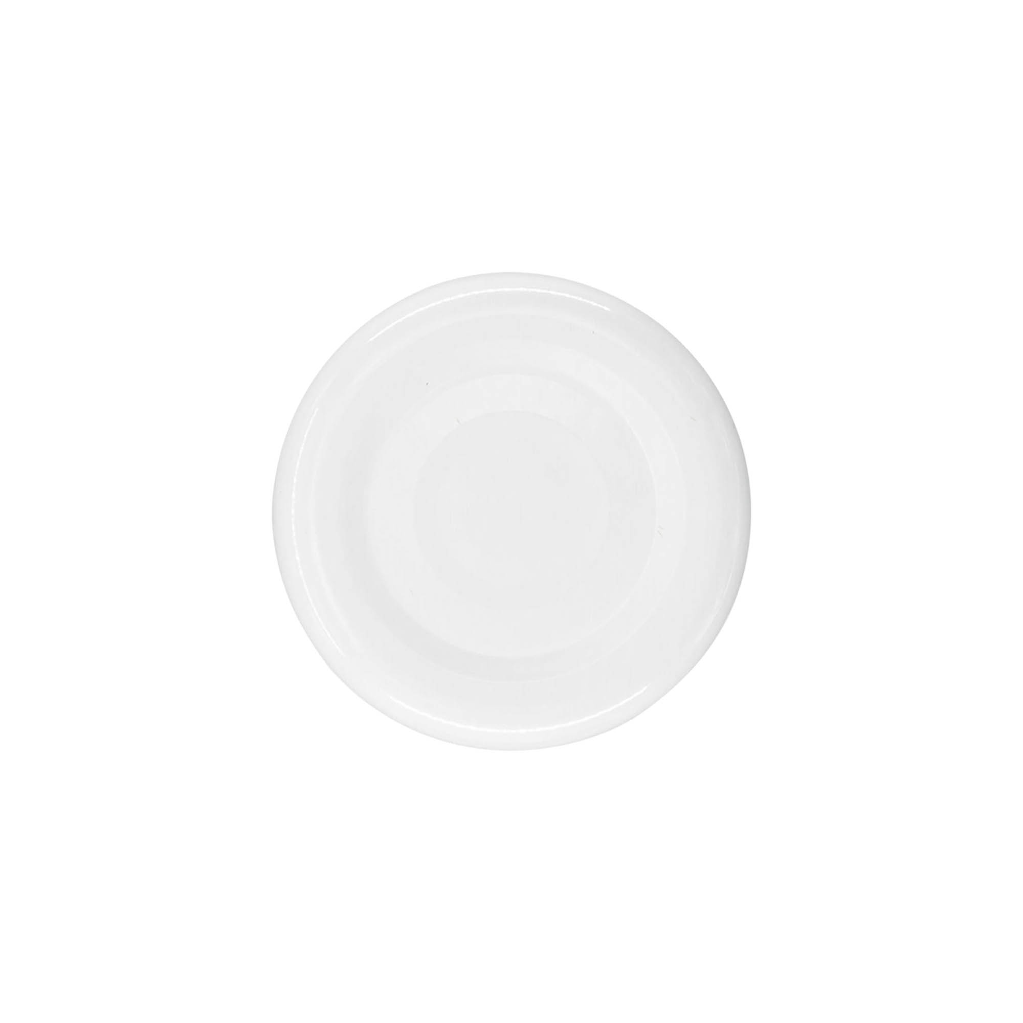 Tampa Twist-Off, chapa de ferro branca, branca, para abertura: TO 38