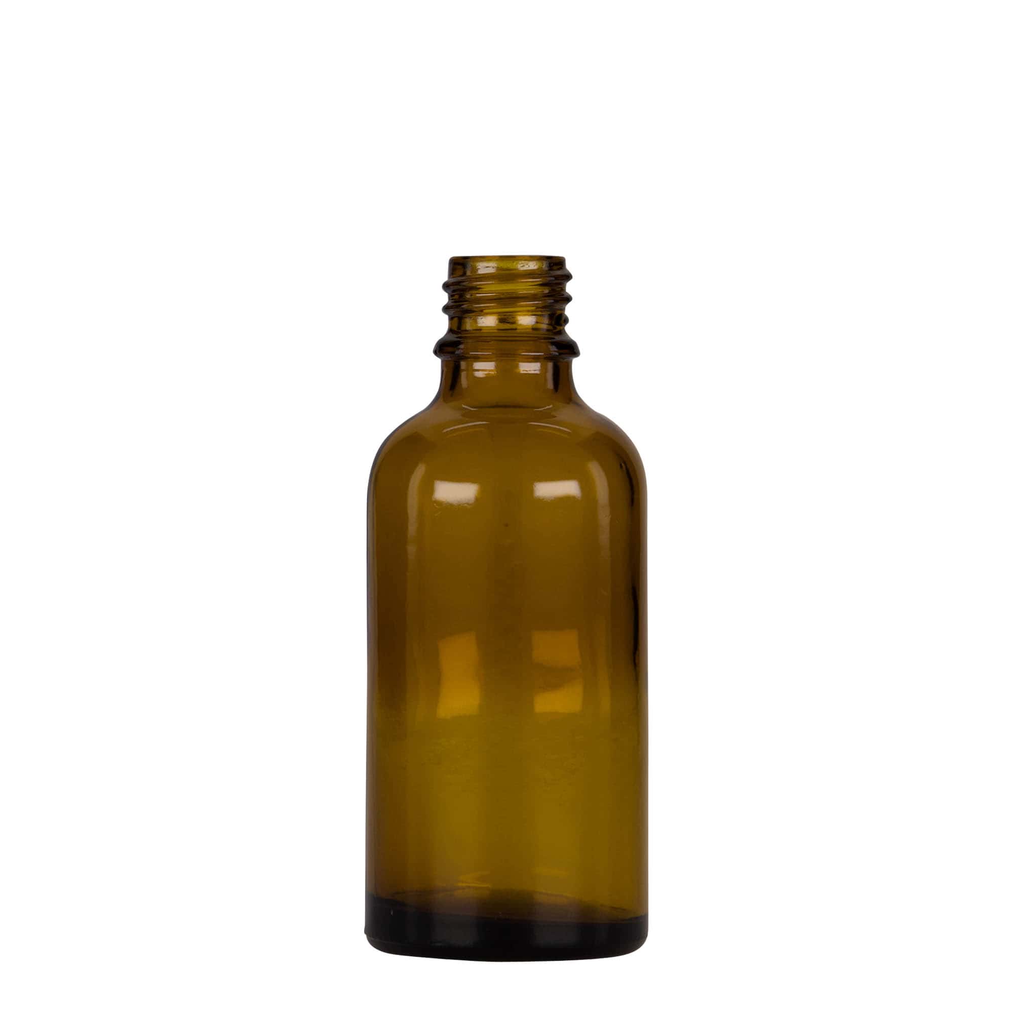 Frasco conta-gotas de 50 ml para medicamentos, vidro, castanho-preto, bocal: DIN 18 Frasco conta-gotas de 50 ml para medicamentos, vidro, castanho-preto, bocal: DIN 18