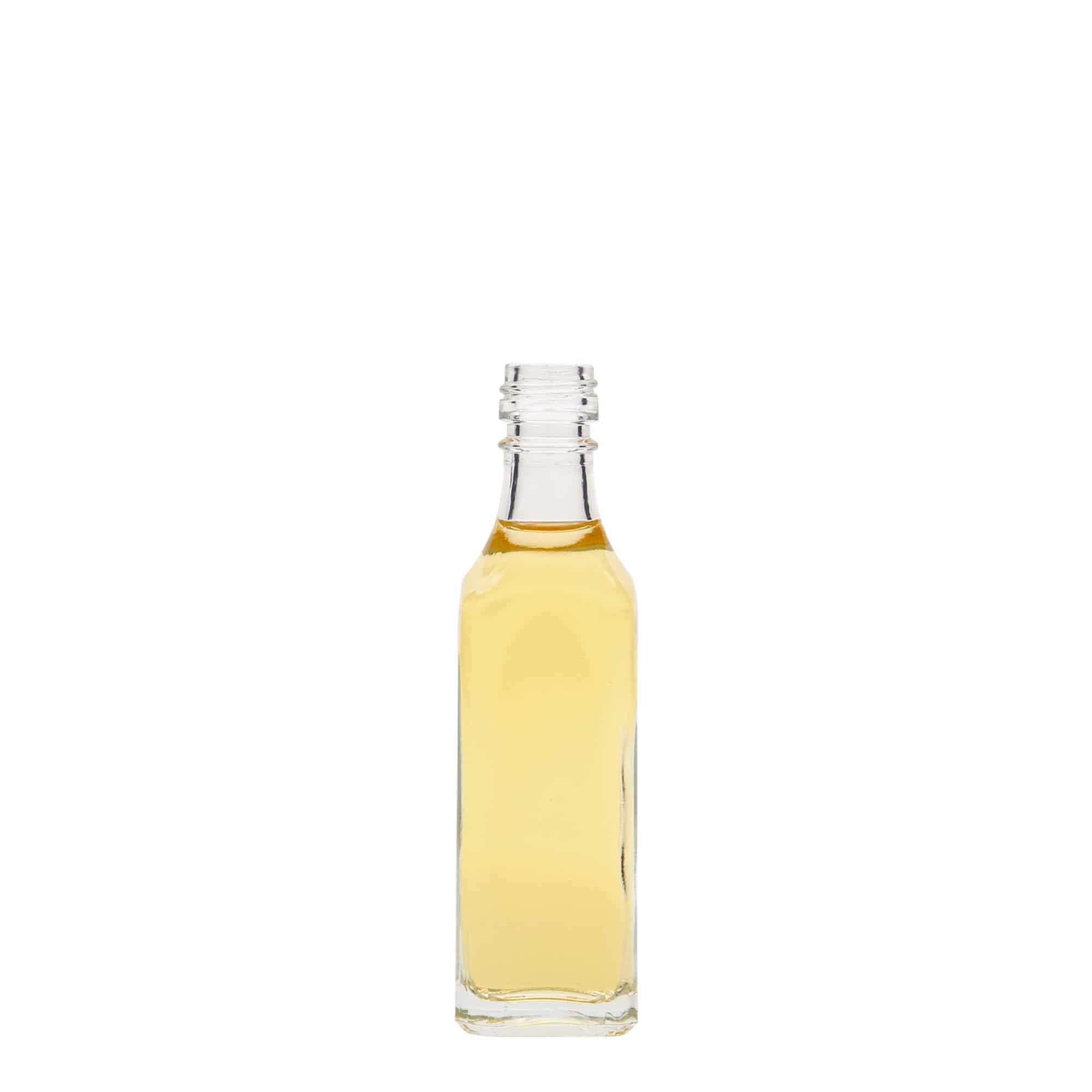 Frasco de vidro de 50 ml 'Siena', quadrado, bocal: PP 18