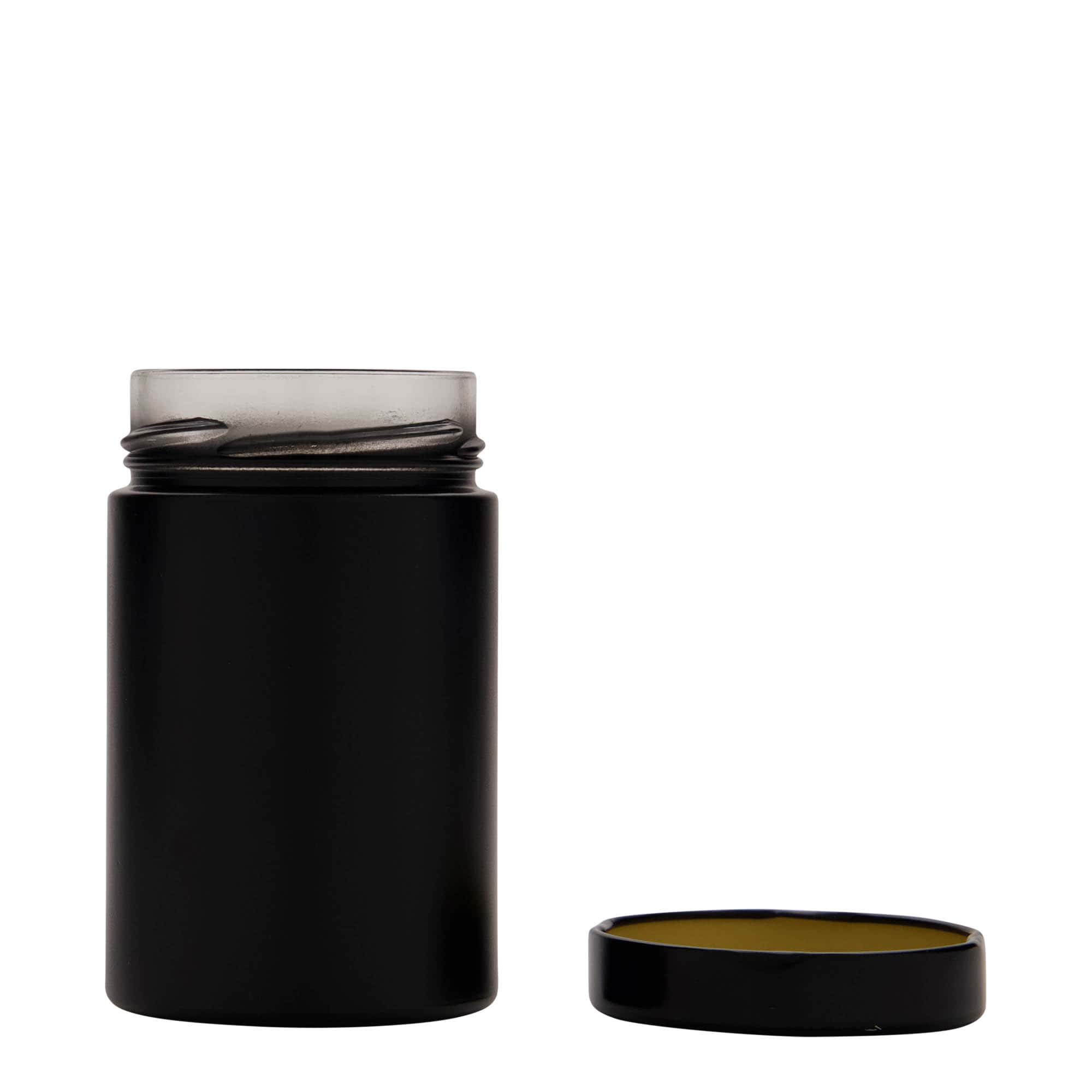 327 ml Garrafa redonda 'Aurora', preto, boca: Deep-Twist-Off (DTO 66)