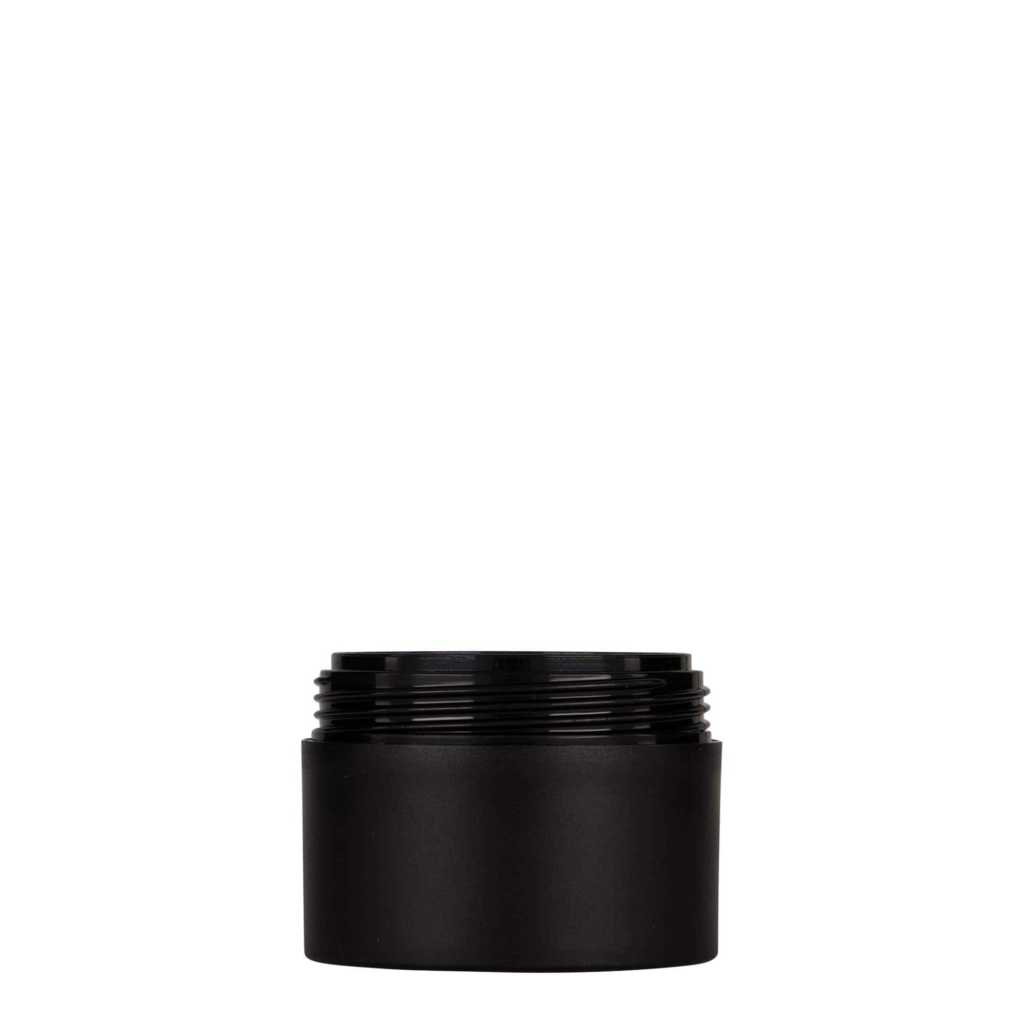 Dose de plástico 50 ml 'Antonella', PP, preta, boca: tampa de rosca