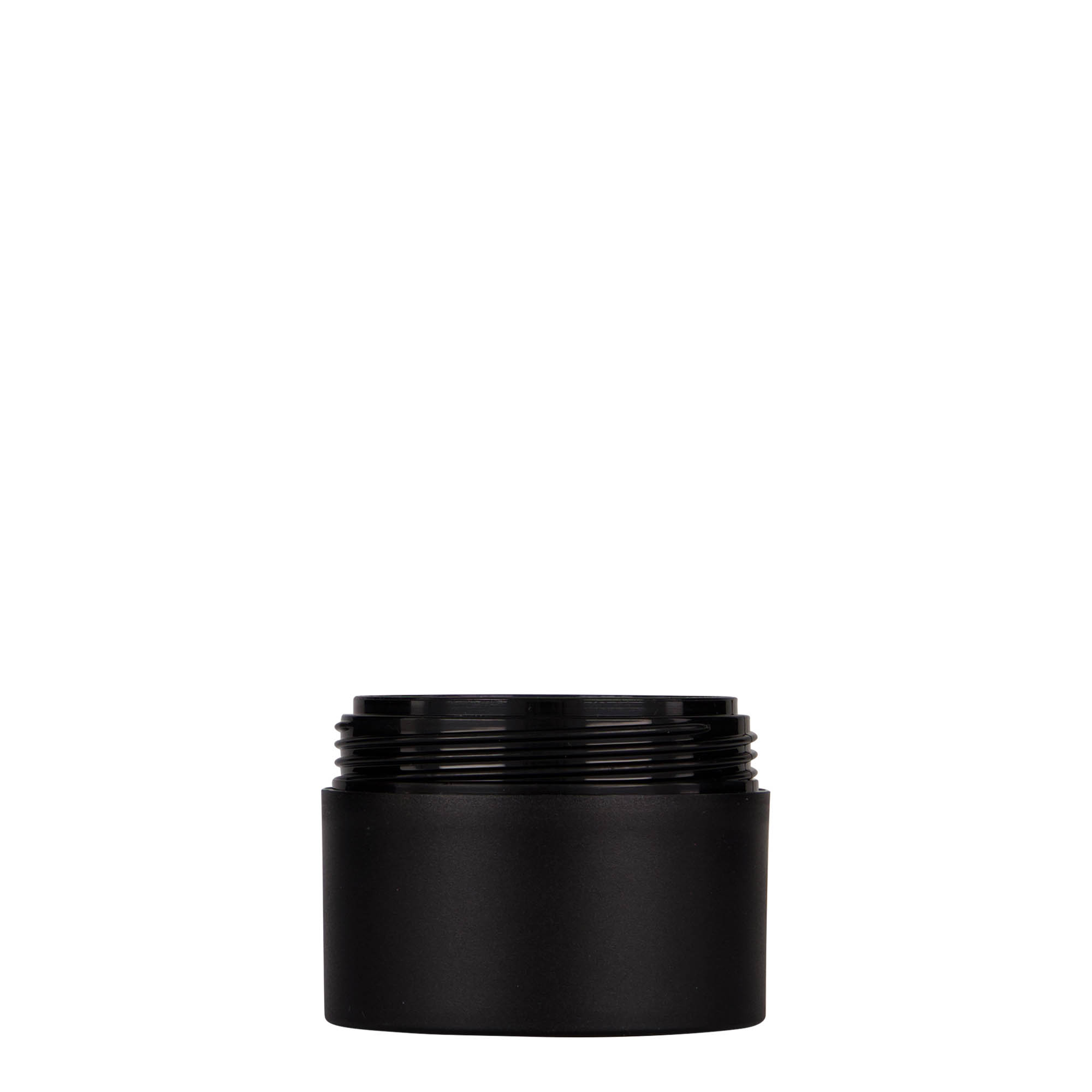 Dose de plástico 50 ml 'Antonella', PP, preta, boca: tampa de rosca