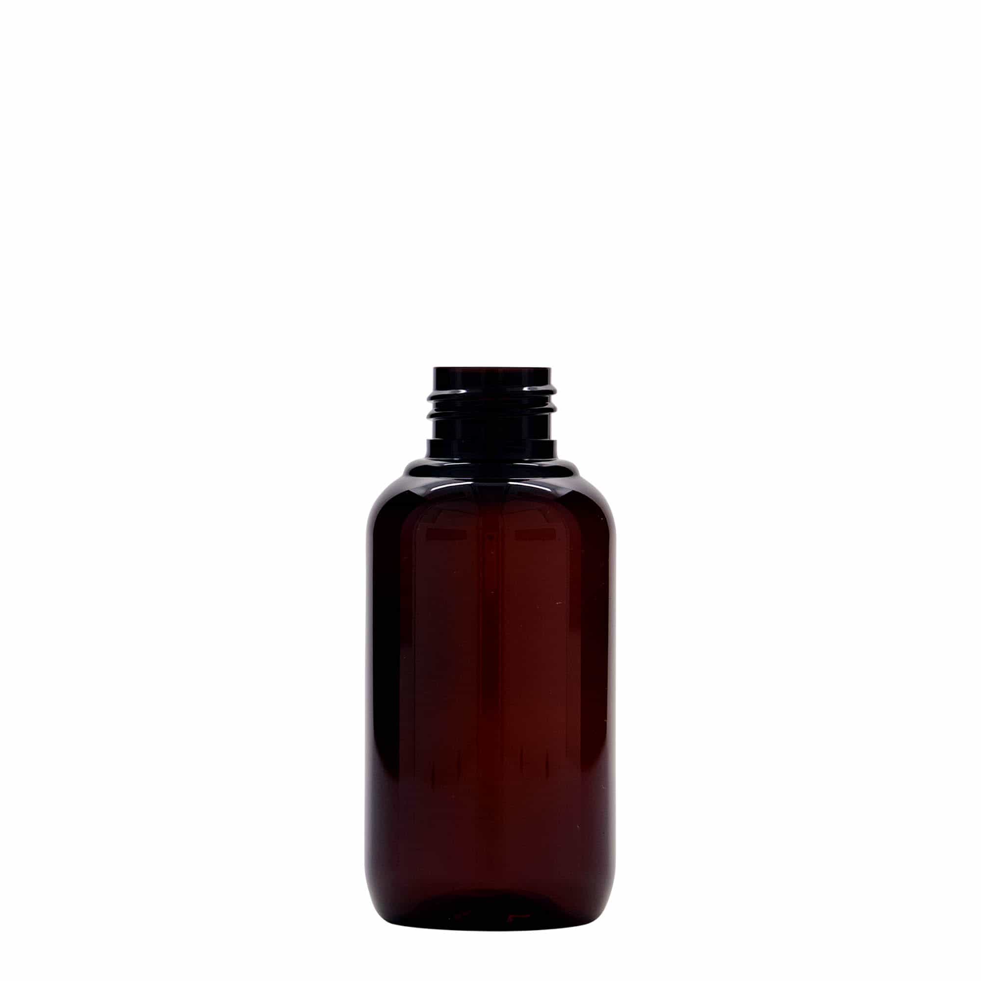 Frasco de plástico reciclado 100 ml 'Victor's Best', PCR, castanho, bocal: 24/410