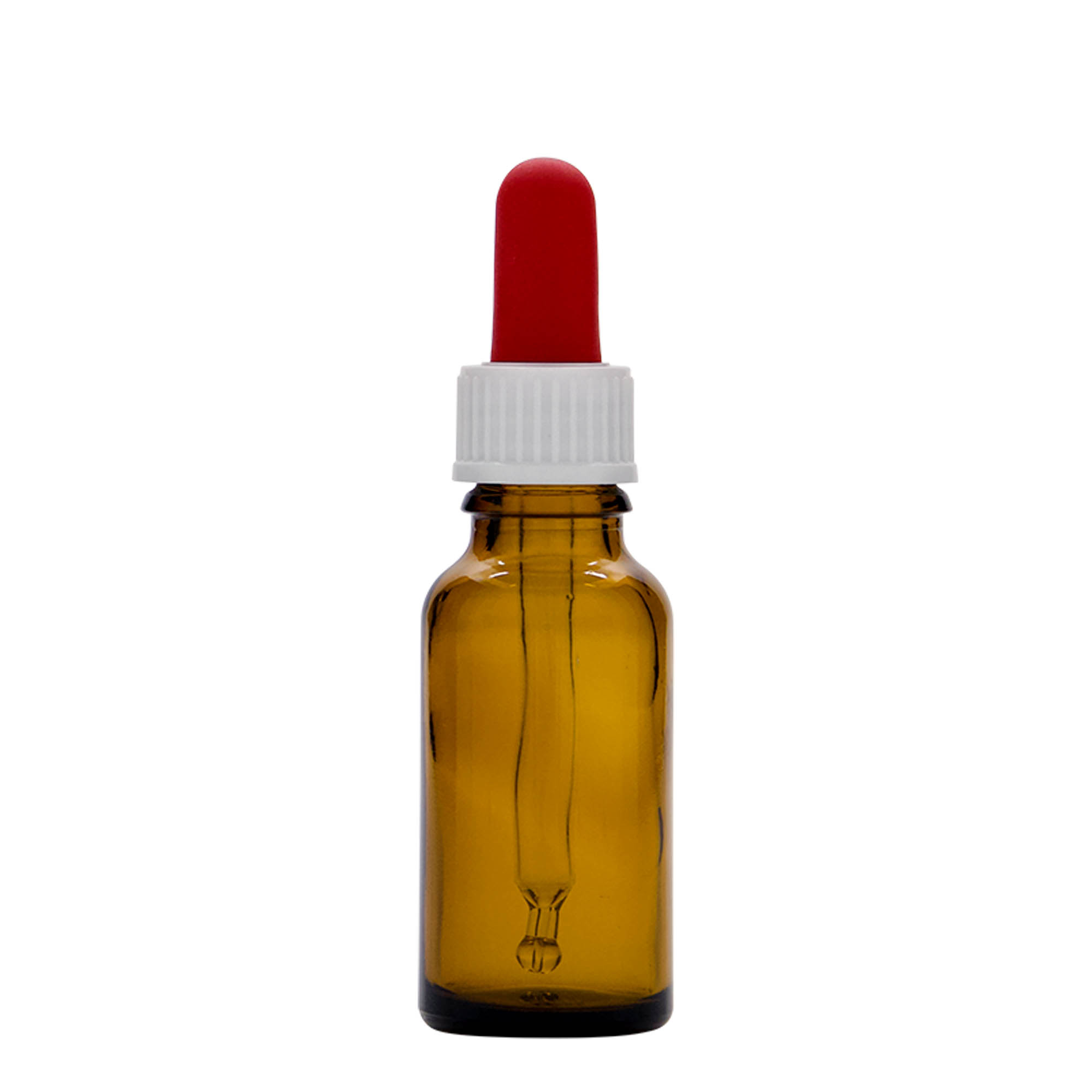 Frasco conta-gotas de 20 ml para medicamentos, vidro, castanho, bocal: DIN 18