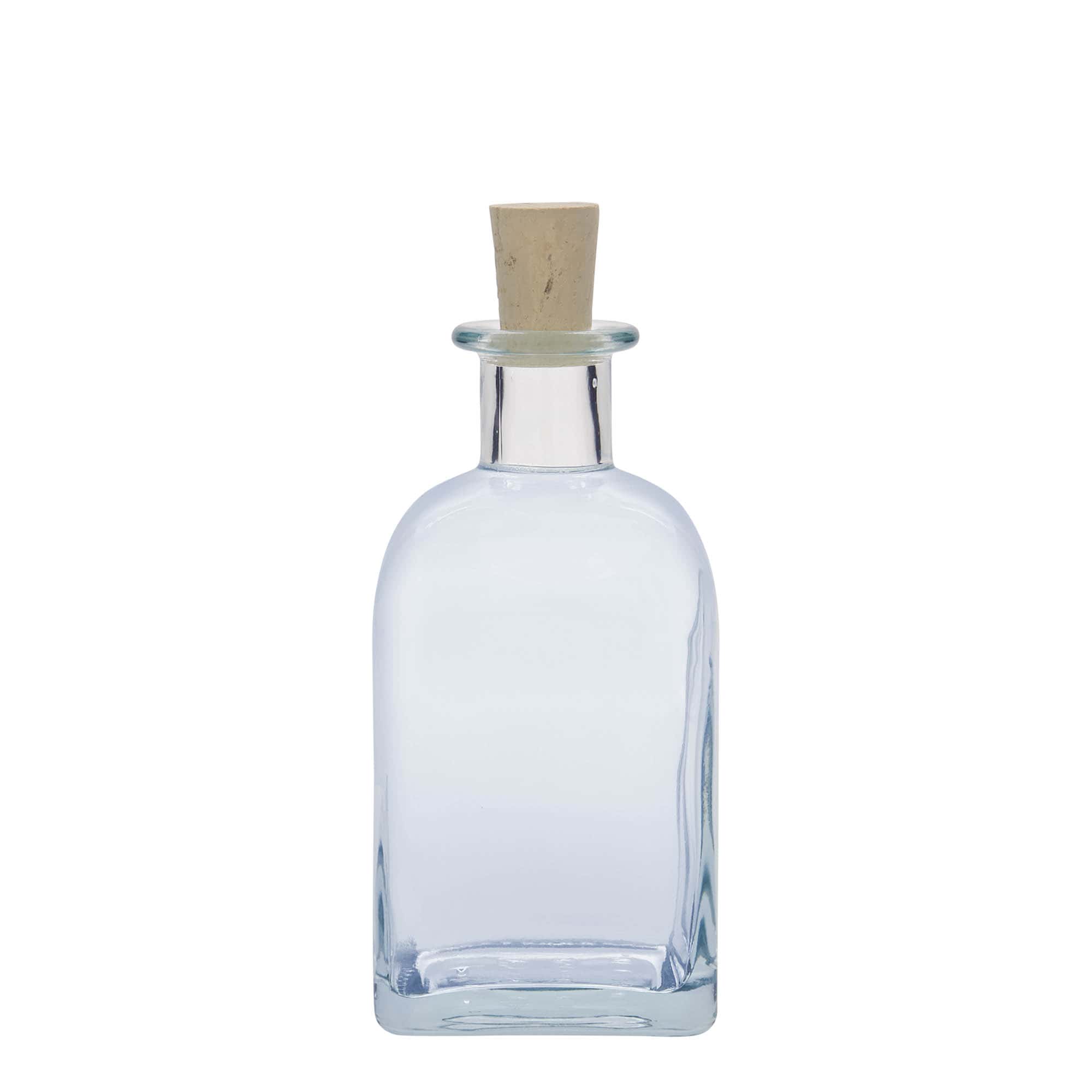 Frasco de vidro de 350 ml Apotheker Carré, quadrado, boca: cortiça