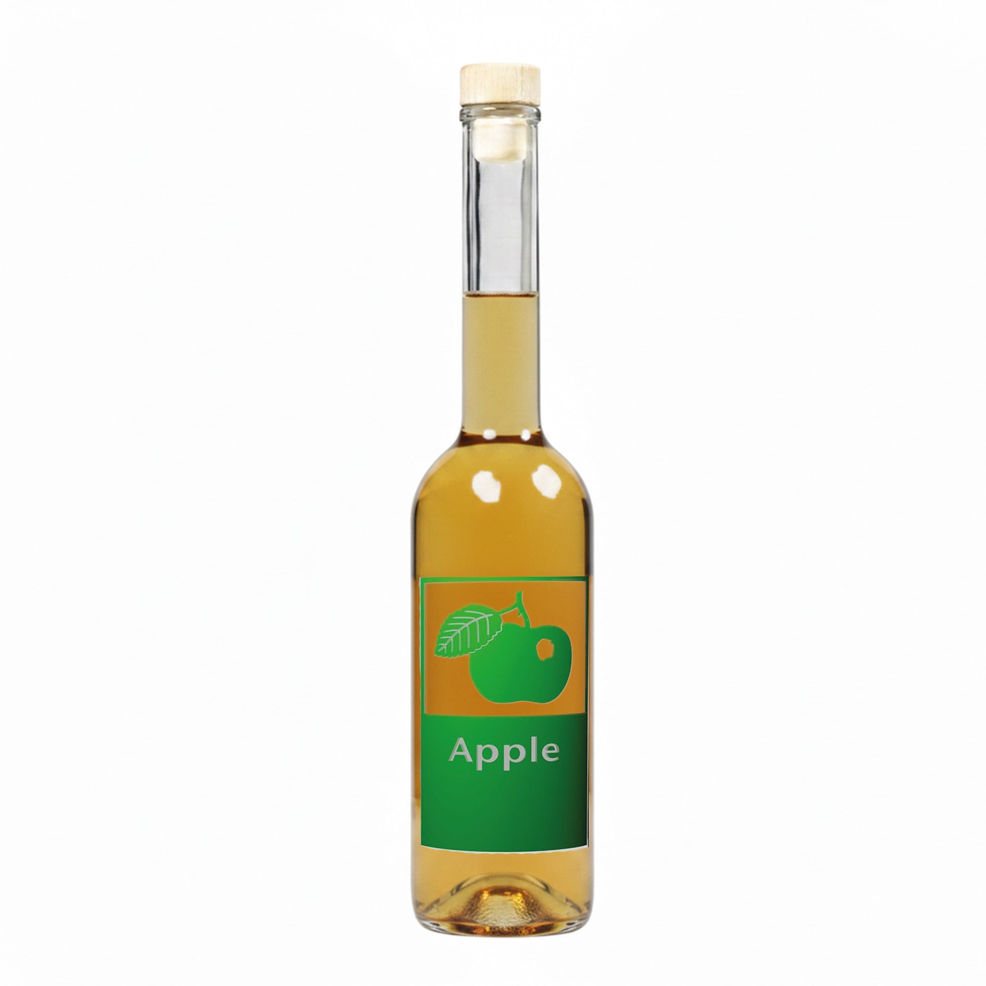 Garrafa de vidro de 500 ml 'Opera', motivo: Maçã, bocal: cortiça