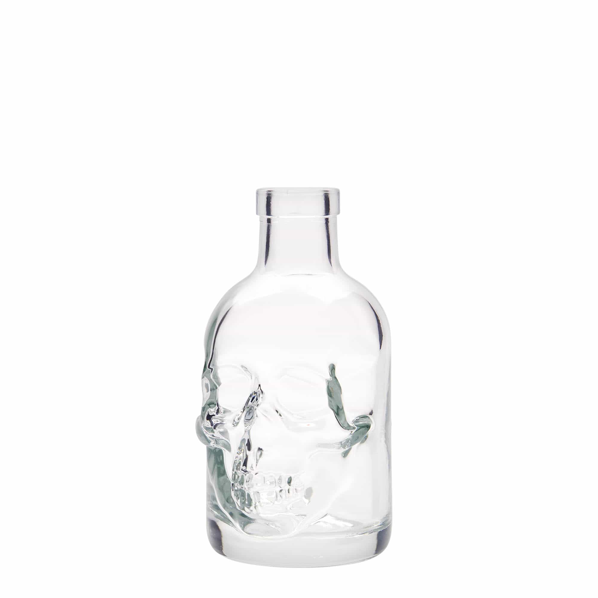 Frasco de vidro de 200 ml 'Caveira', Boca: Cortiça Frasco de vidro de 200 ml 'Caveira', Boca: Cortiça