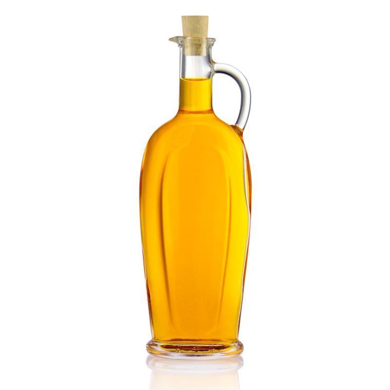 Garrafa de vidro de 500 ml 'Eleganta', oval, abertura: cortiça
