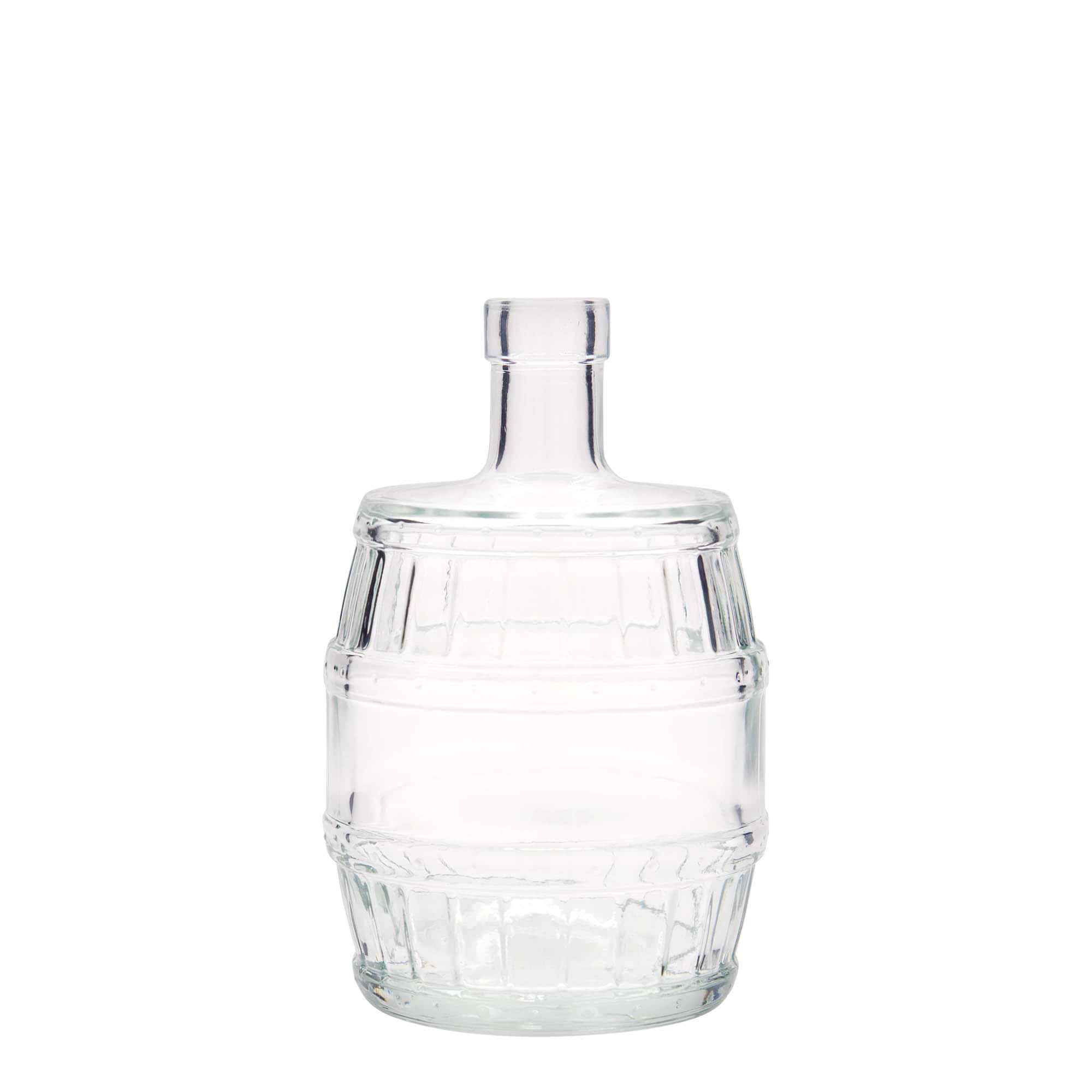 Garrafa de vidro de 500 ml 'Barril', Boca: Cortiça