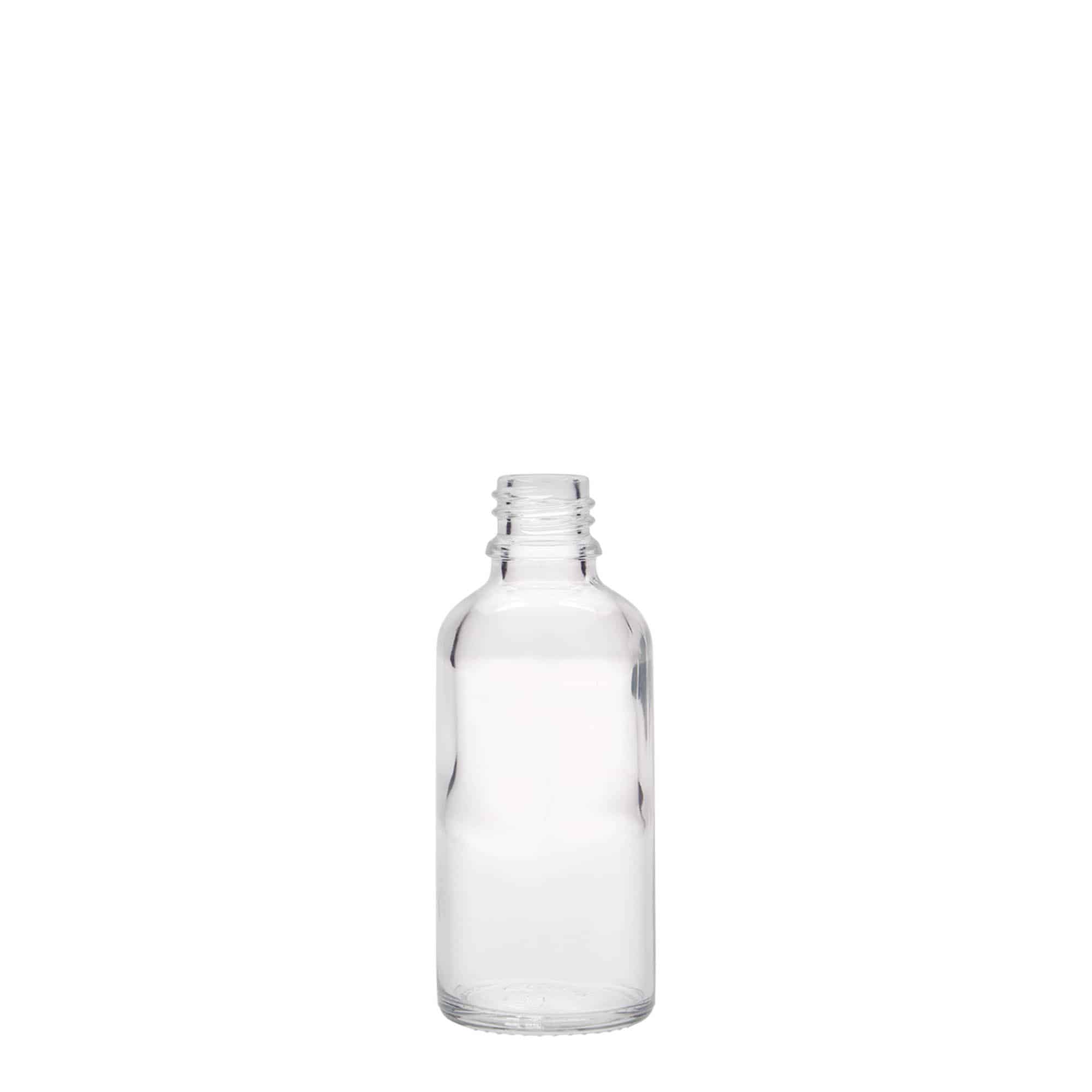 Frasco médico de 50 ml, vidro, boca: DIN 18