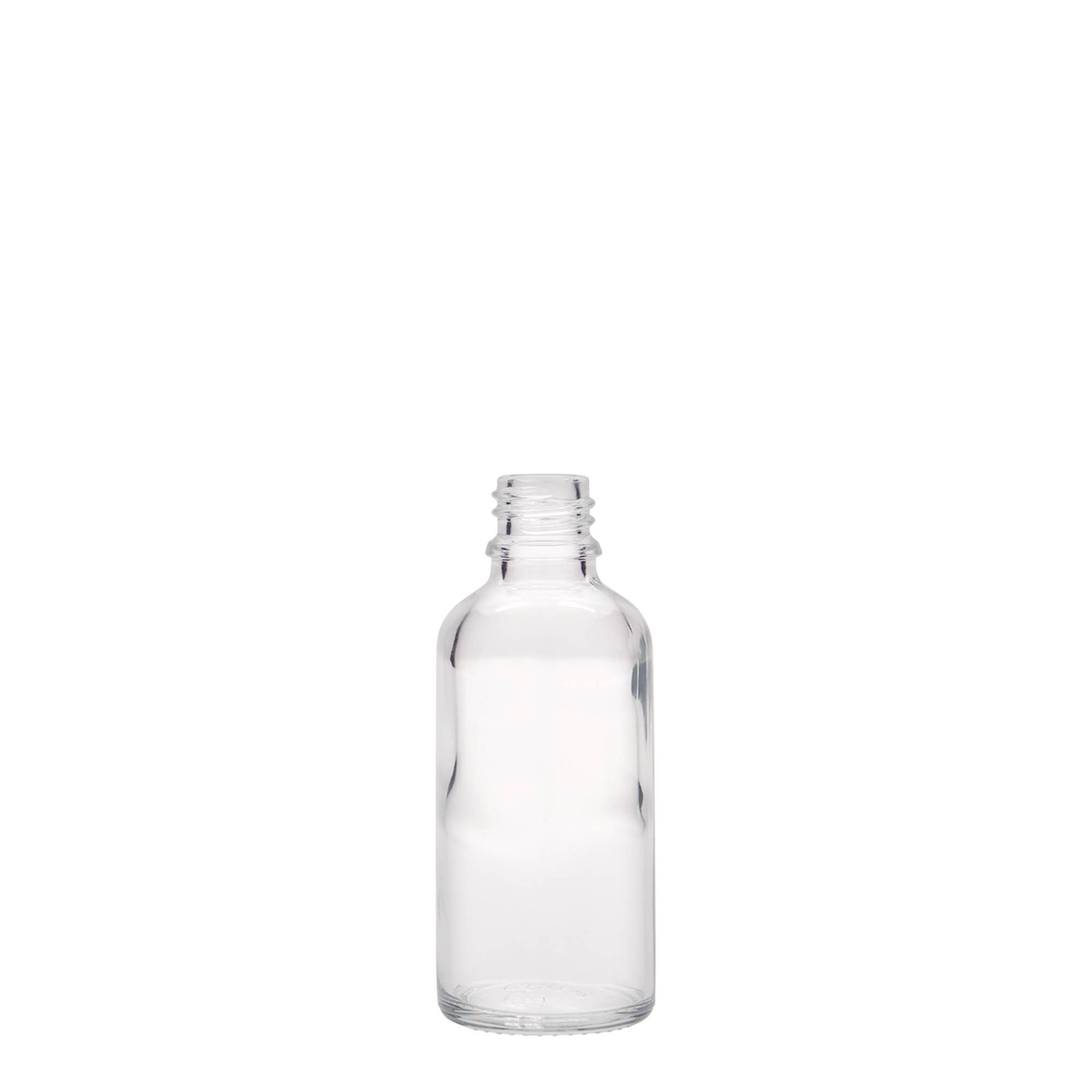 Frasco médico de 50 ml, vidro, boca: DIN 18