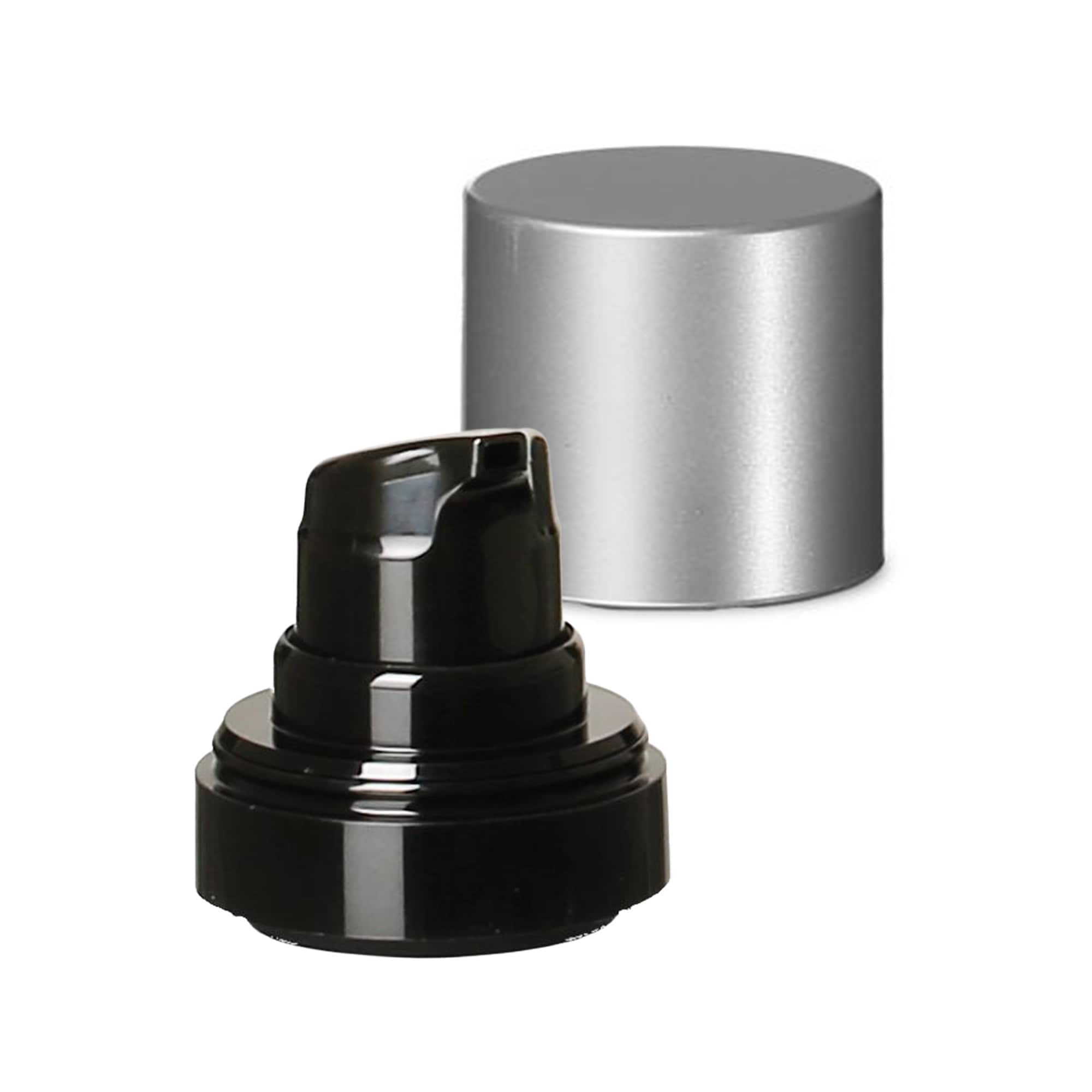 Cabeça de bomba dispensadora airless 'Micro', plástico PP, preto