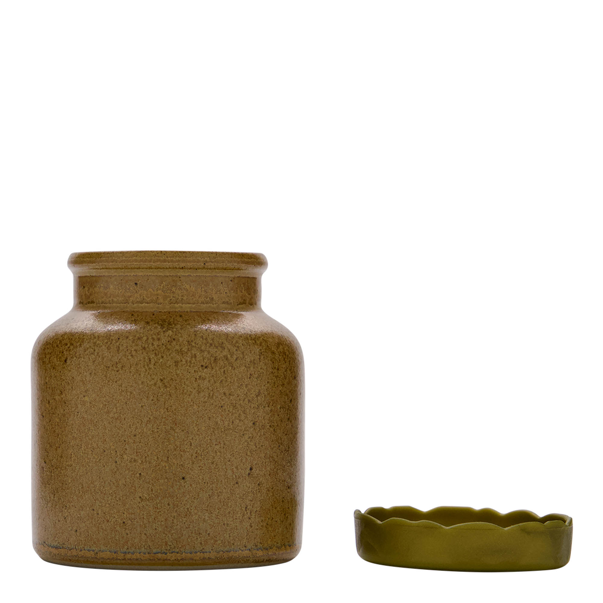 Vaso de grés 270 ml, cerâmica, castanho-cristal, abertura: tampa de encaixe