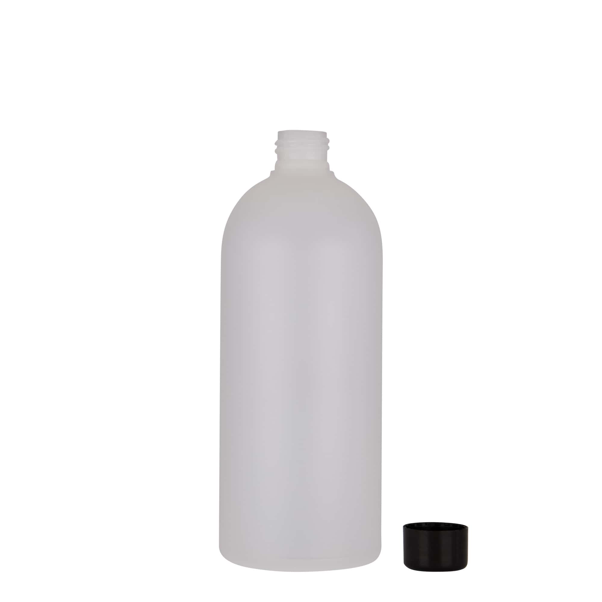 Frasco de plástico de 500 ml 'Tuffy', HDPE, natural, boca: 24/410