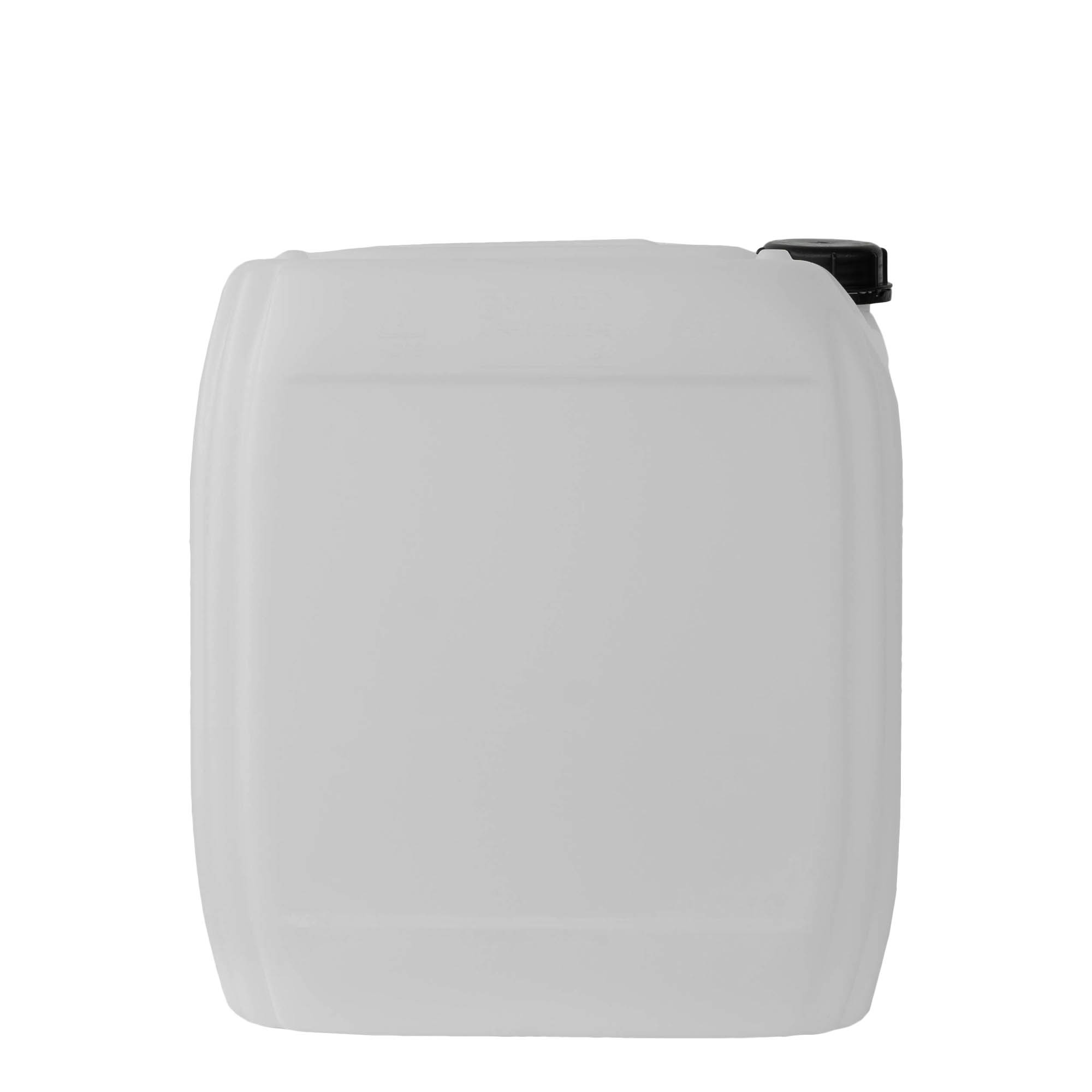 Bidão de 25 l, retangular, plástico HDPE, natural, boca: ND 60 Bidão de 25 l, retangular, plástico HDPE, natural, boca: ND 60