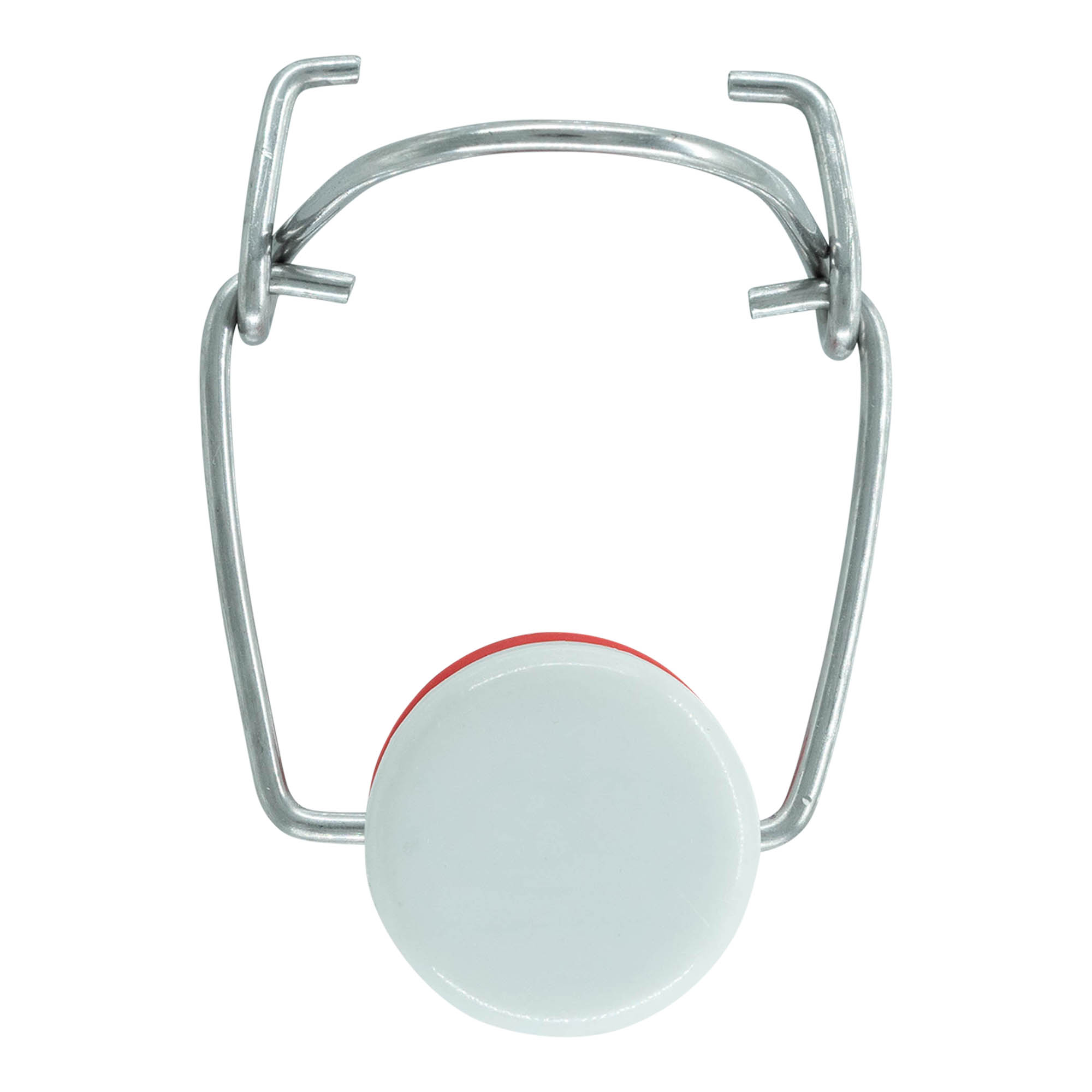 Fecho de pressão tamanho especial, plástico, vermelho-branco Fecho de pressão tamanho especial, plástico, vermelho-branco