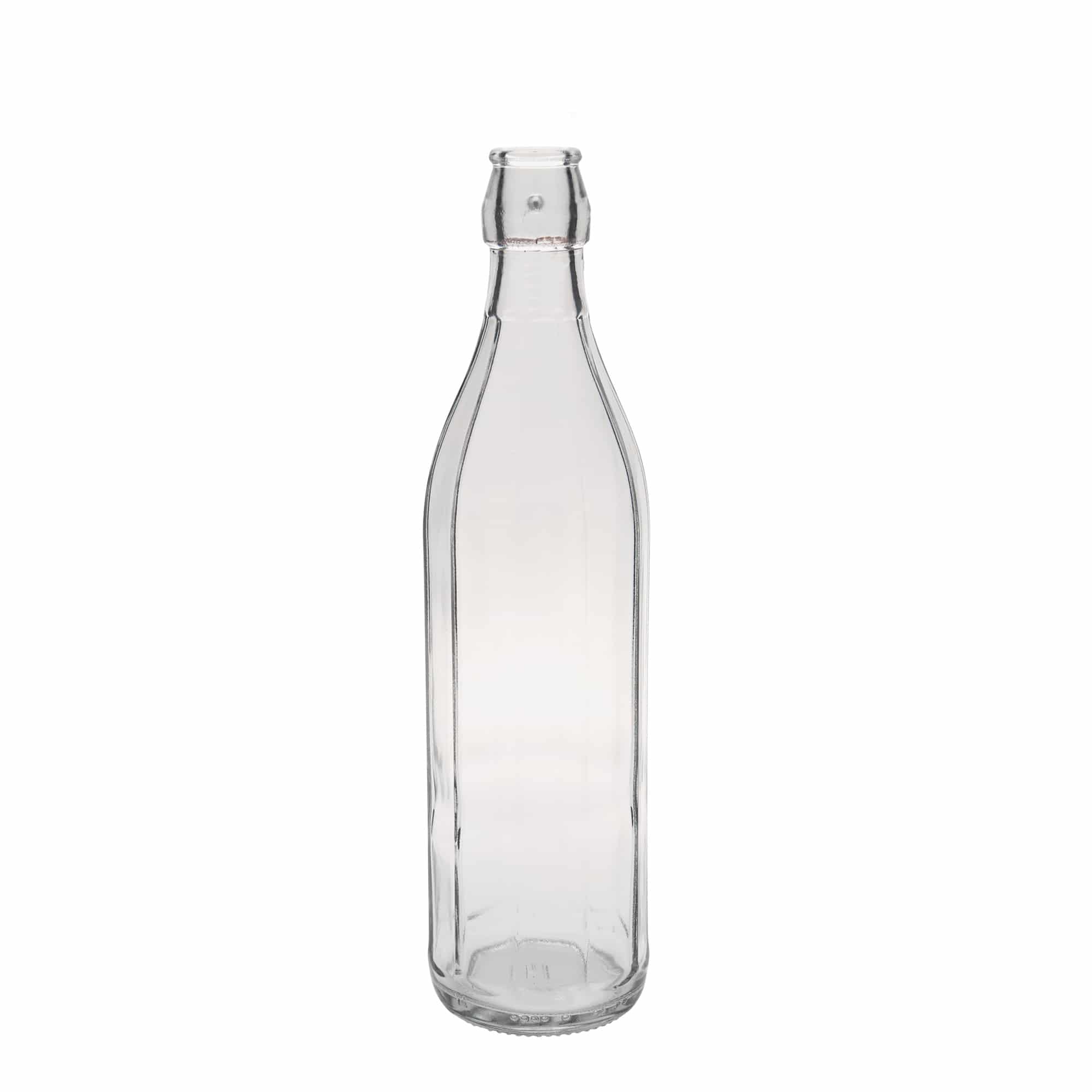 Garrafa de vidro de 750 ml 'Bravo', decagonal, boca: fecho de alavanca